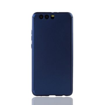 König Design Handyhülle Huawei P10 Plus, Huawei P10 Plus Handyhülle 360 Grad Schutz Full Cover Blau