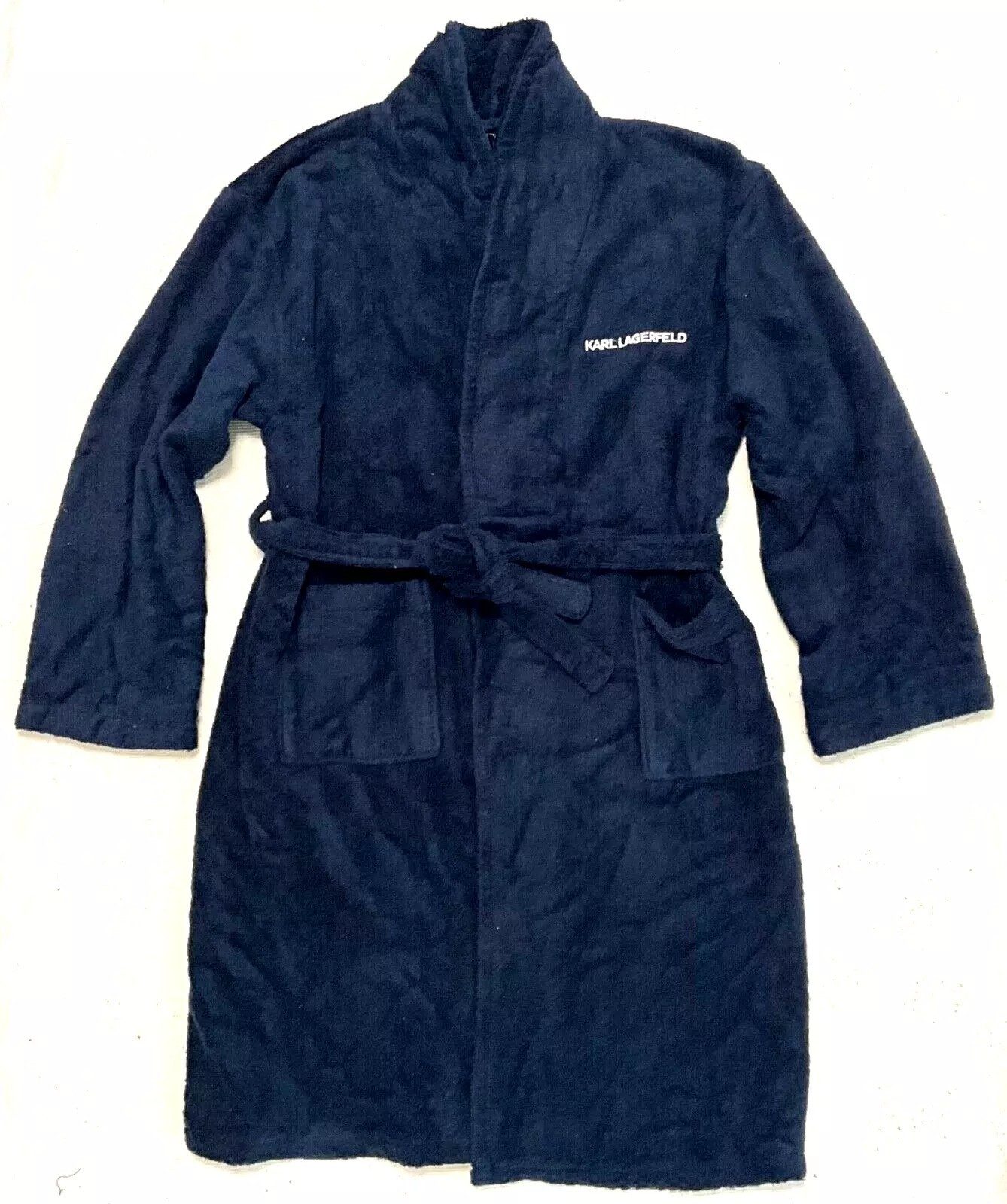 KARL LAGERFELD Bademantel Karl Lagerfeld Bademantel, Karl Lagerfeld Unisex Bathrobe Logo, Gürtel, Mit Gürtel