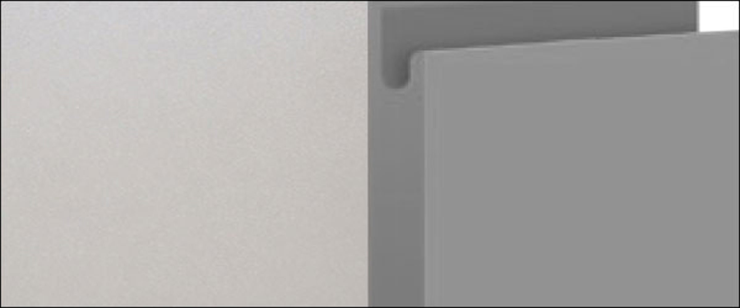 Feldmann-Wohnen Klapphängeschrank Avellino 90cm Front- Korpusfarbe matt und Acryl grey wählbar 2-türig dust grifflos