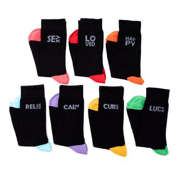 BIGGDESIGN Socken Biggdesign Moods Up Herrensocken Set 7er Pack (1-Paar)