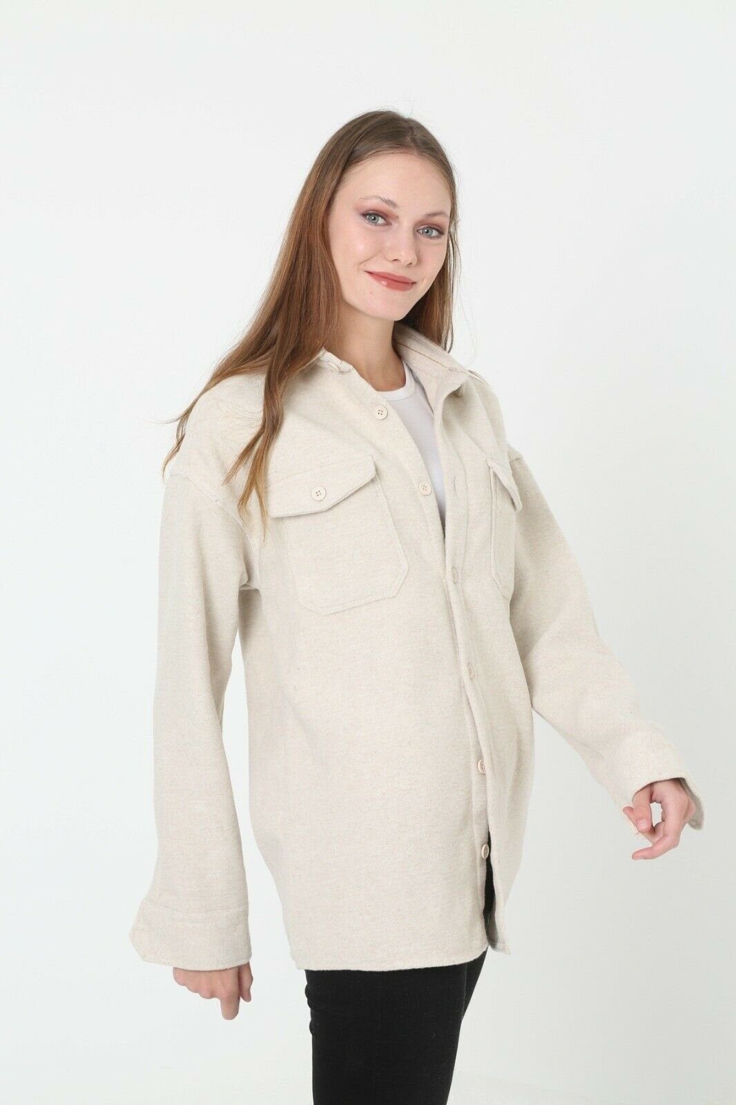 cofi1453 Hemdbluse Moderne Damen Hemdjacke Freizeithemd Oversize günstig online kaufen