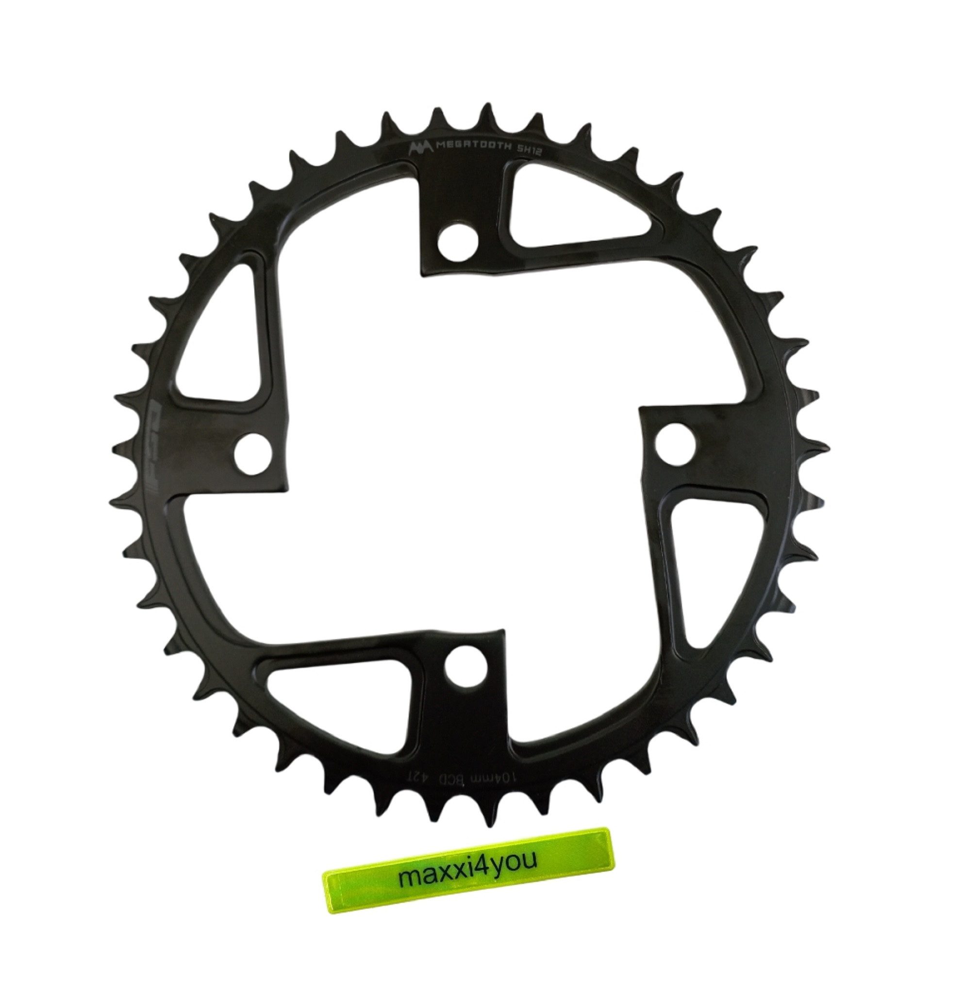 Fahrradkette Kettenblatt FSA Bosch 44 Zähne 4-Arm Stahl inkl. maxxi4you Reflexband
