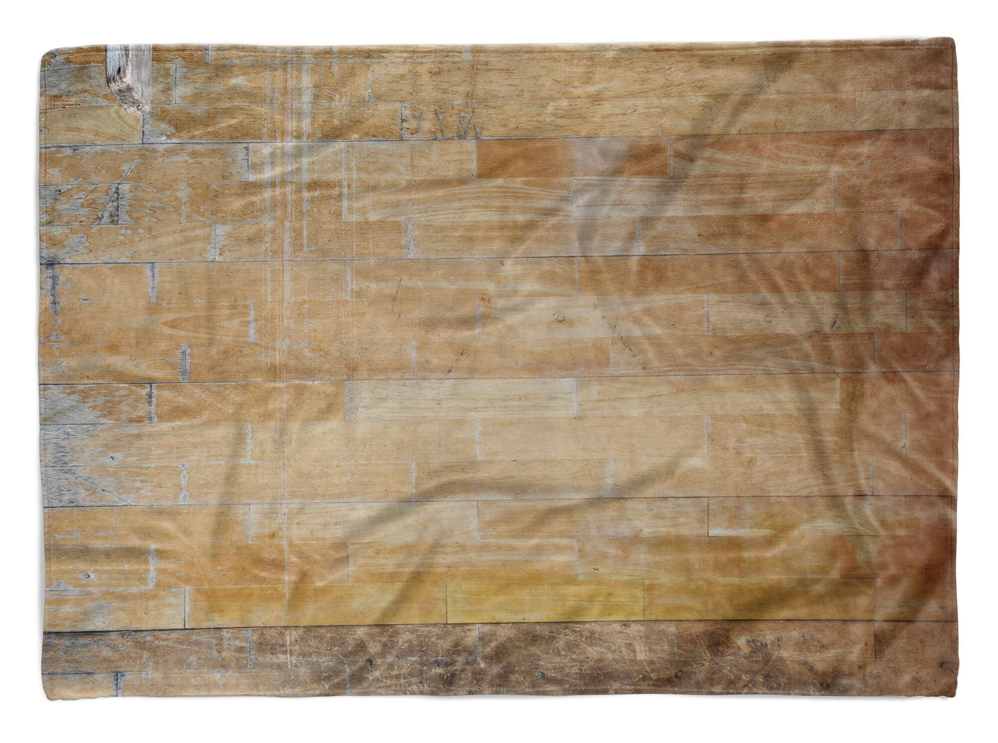 Sinus Art Handtücher Handtuch Strandhandtuch Saunatuch Kuscheldecke mit Fotomotiv Holzboden Parkett Kunstvoll, Baumwolle-Polyester-Mix (1-St), Handtuch