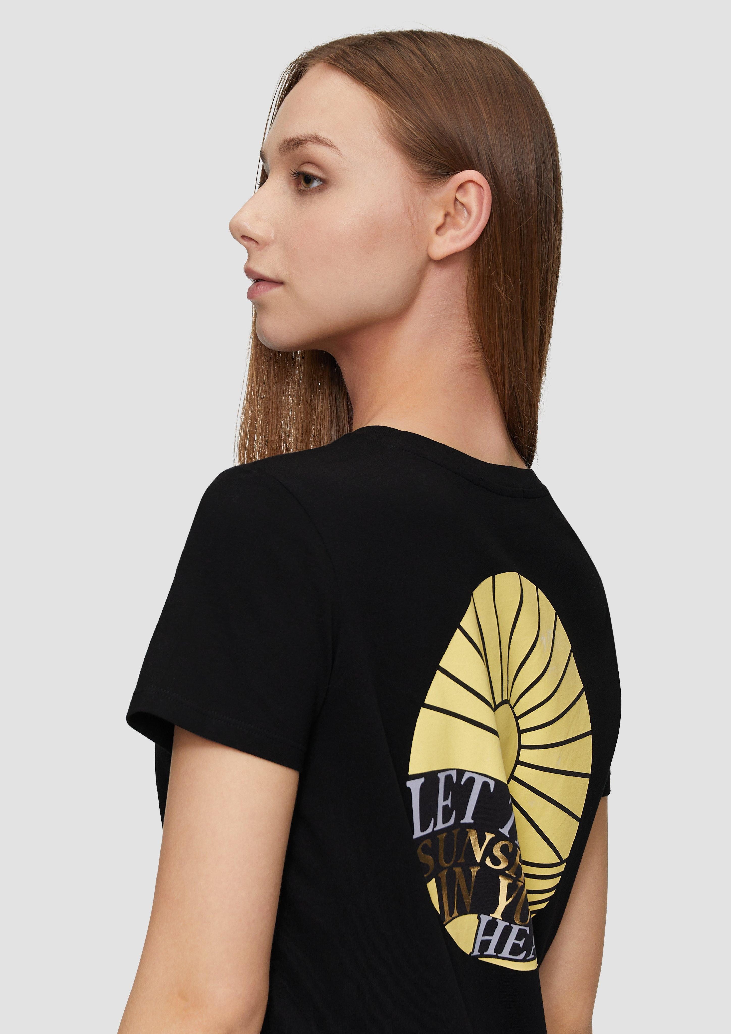 QS Kurzarmshirt T-Shirt aus Baumwolle mit günstig online kaufen