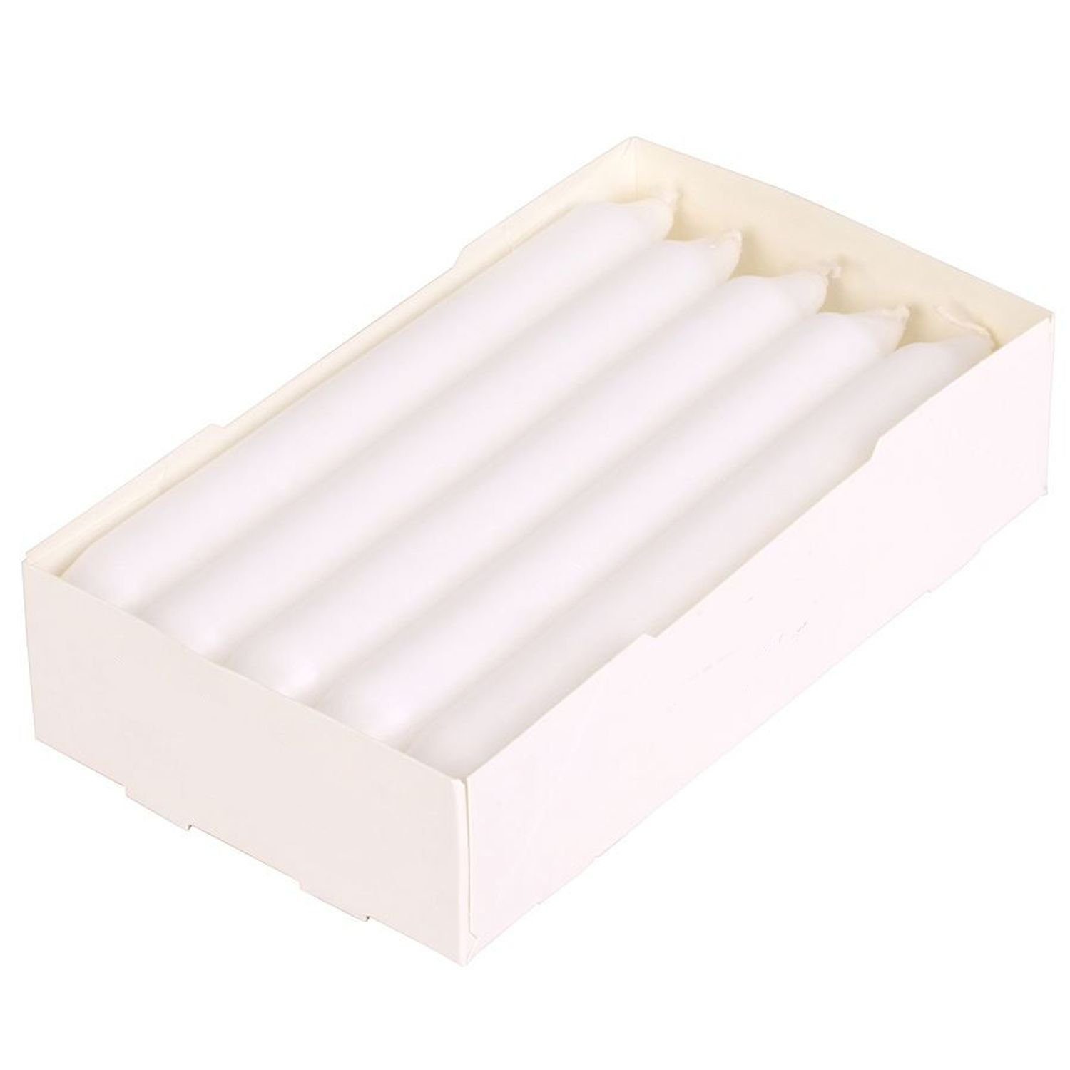 New Home Tafelkerze Tafelkerzen 10er-Set Weiß Stabkerzen Leuchterkerzen Tis günstig online kaufen