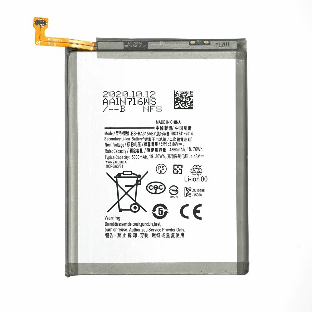 Original Samsung Akku für Galaxy A22 A31 A32 3500mAh EB-BA315ABY Ersat Handy-Akku (1 St)