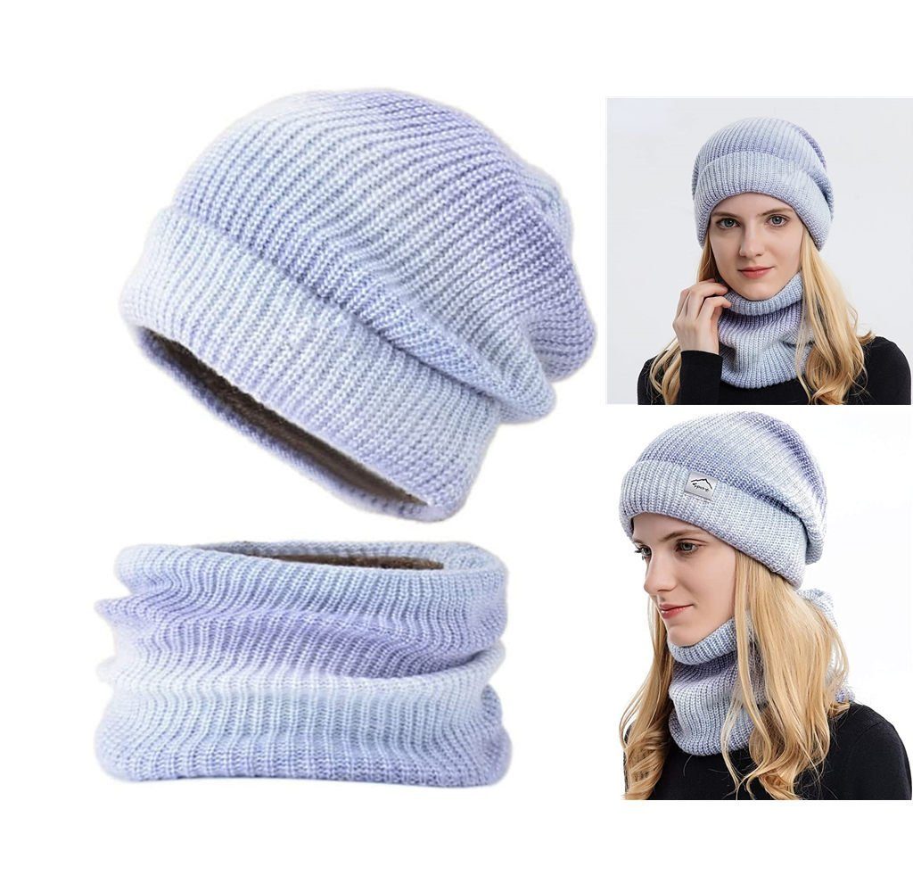 XDeer Mütze & Schal Wintermütze Strickmütze mit Schal Damen Warme Mütze Win günstig online kaufen