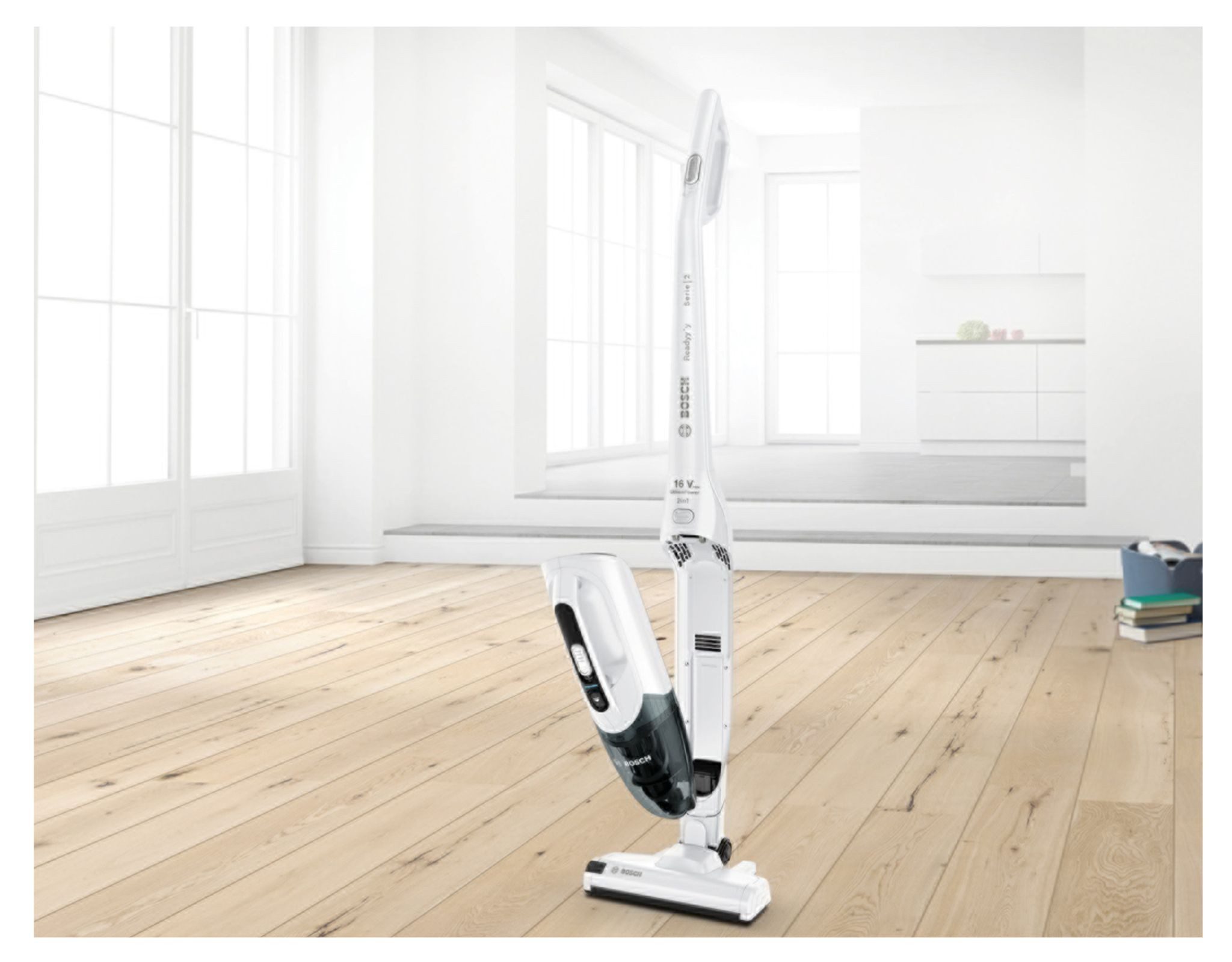 BOSCH Akku-Hand-und Stielstaubsauger Readyy'y Akku-Staubsauger Handstaubsauger 2in1 BBHF2PARQ kabellos 16V