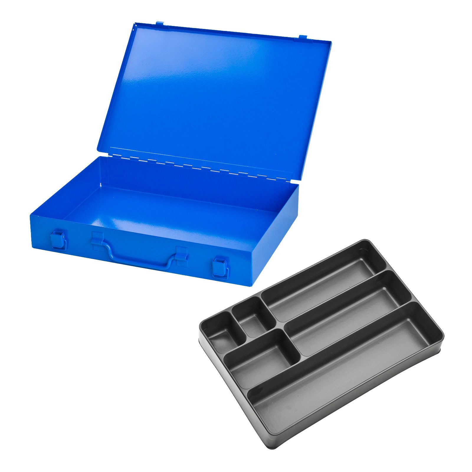ADB Werkzeugkoffer ADB Werkzeugkofferset mit 6-fach Einteiler, blau