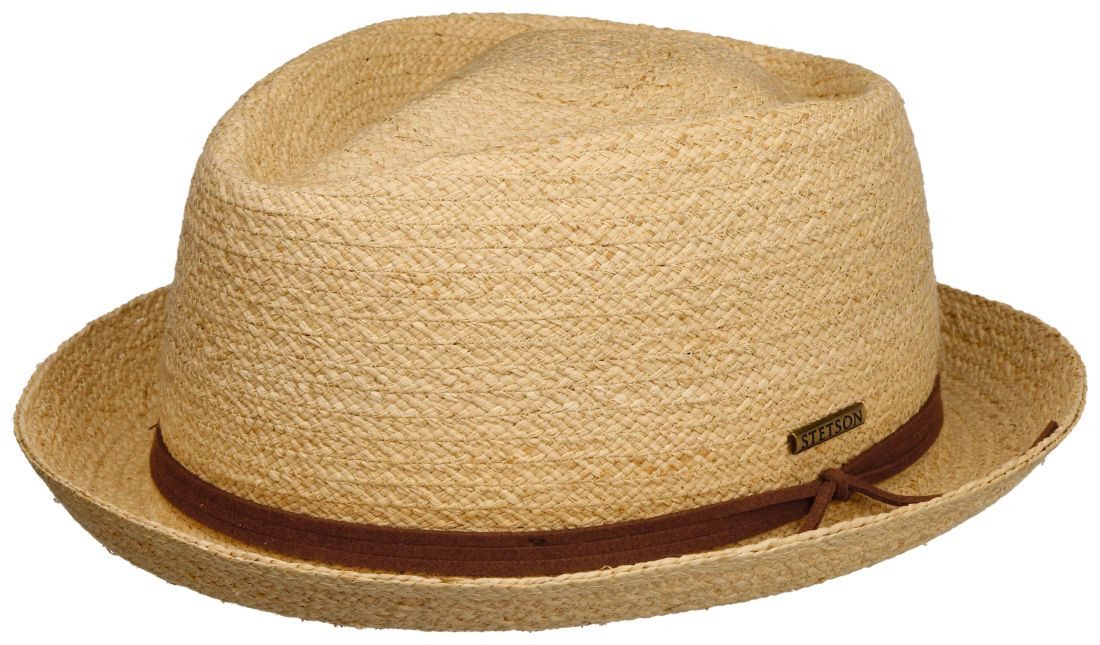 Stetson Strohhut Sommerlicher Diamond Raffia Hut mit dezentem Lederband und UPF 40+