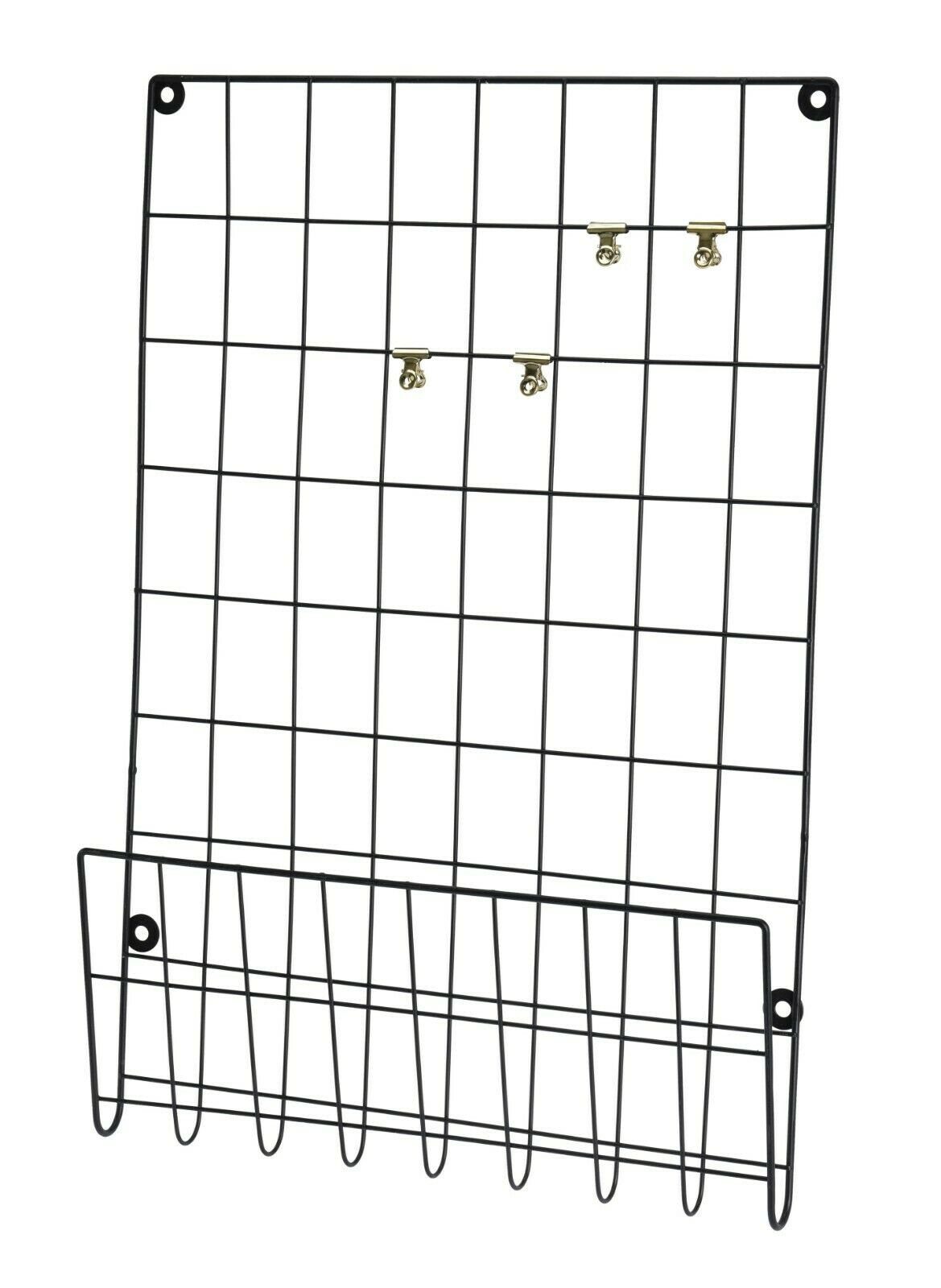 Meinposten Memoboard Wandgitter schwarz Metall 60x40 Memoboard Pinnwand Fotowand, (1-tlg)