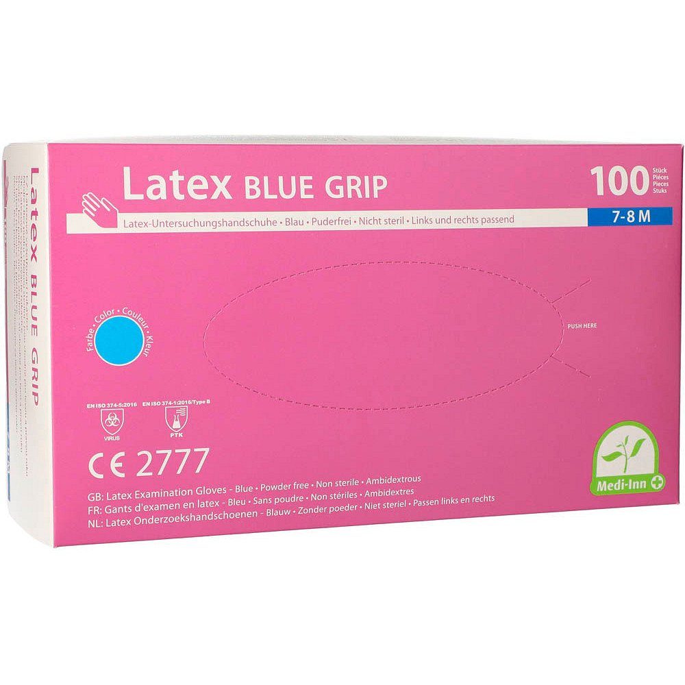 GRIP PAPSTAR puderfrei 93409 PAPSTAR Latexhandschuhe BLUE Latexhandschuhe