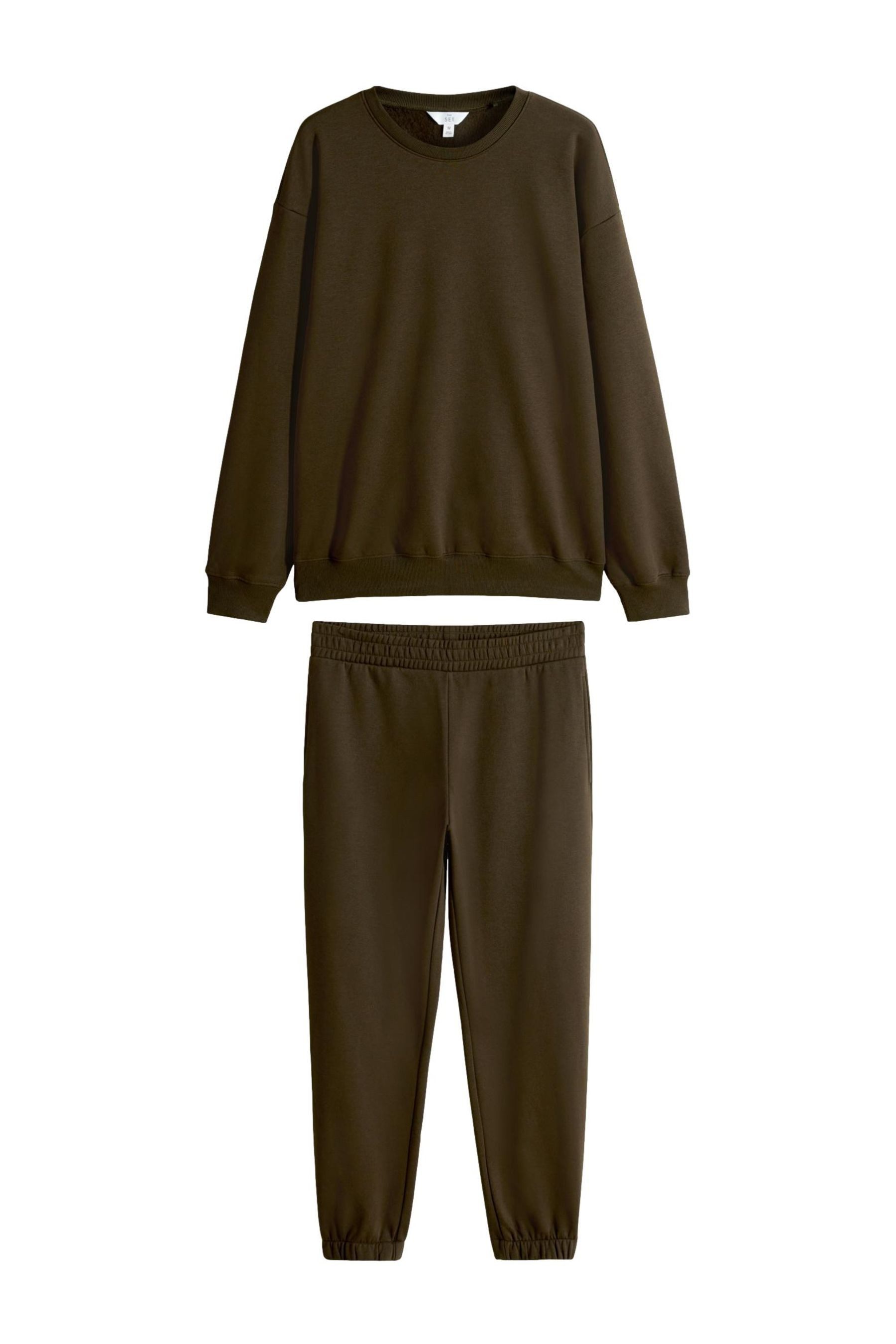 The Set Sweatanzug The Set Jogginghose und Sweatshirt mit Bündchen (2-tlg) günstig online kaufen