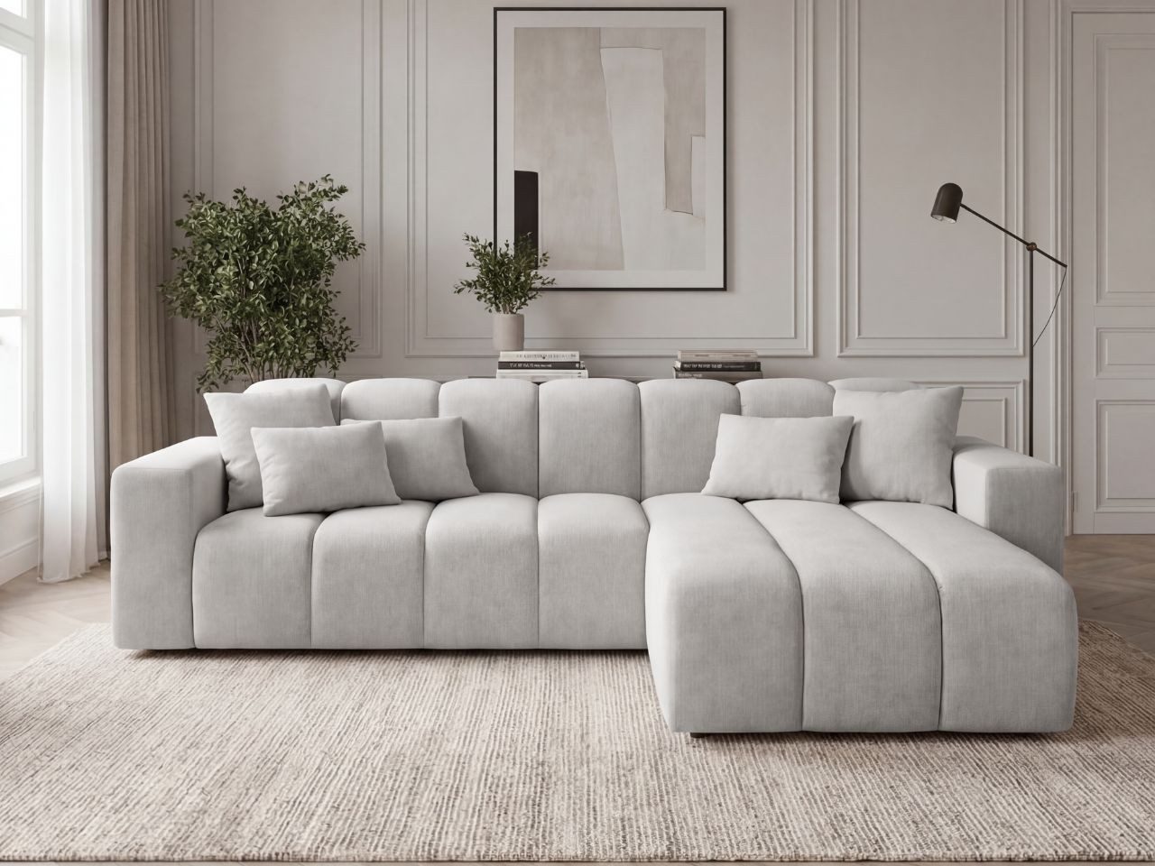 GrainGold Ecksofa L-Form Nork L, Set, Couch, HR-Schaum, T25-Schaum, Freistehendes