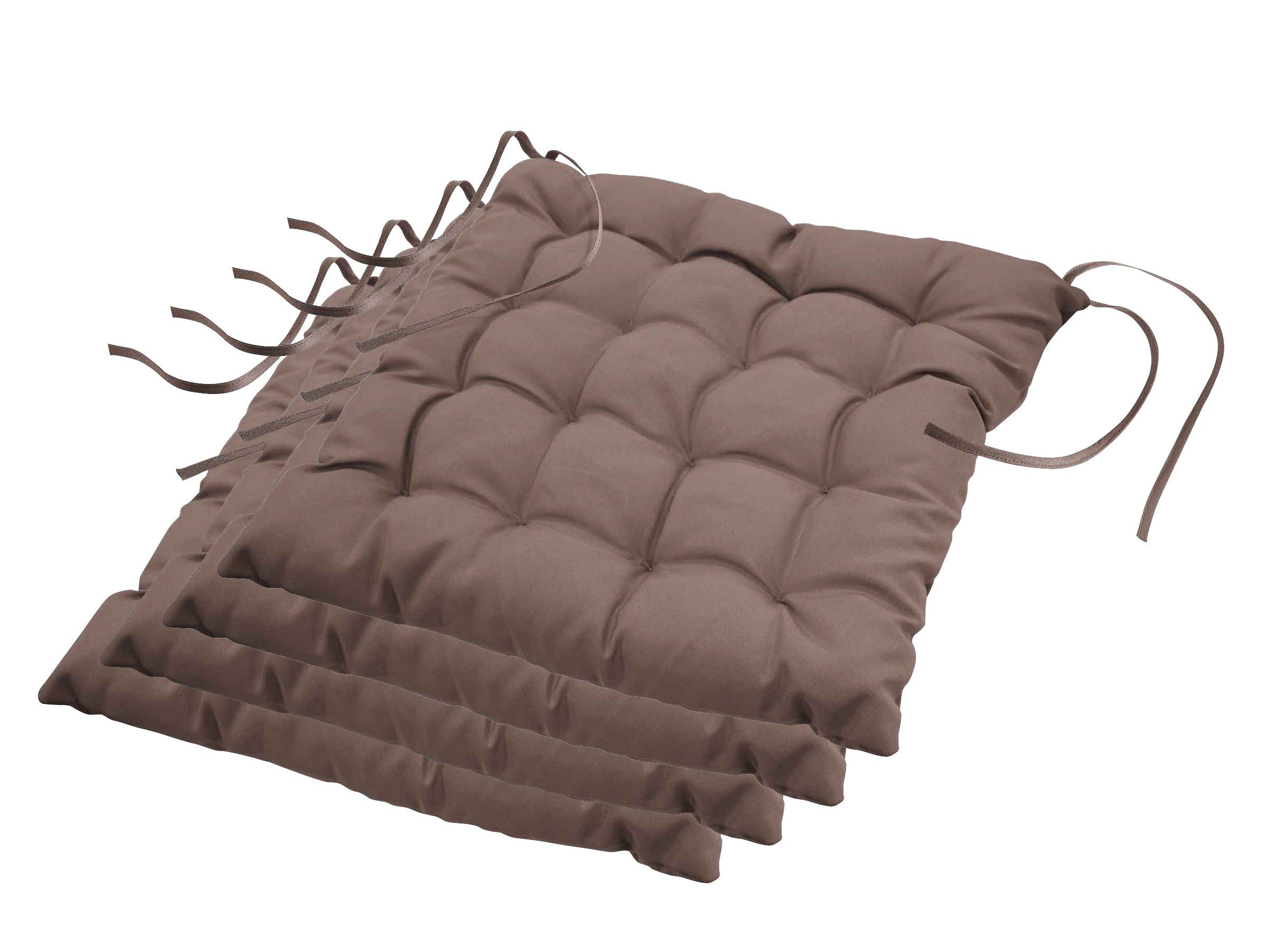 dynamic24 Подушки, 4er Set Подушки 40x40 Sitzpolster Garten Kissen Polster Auflage
