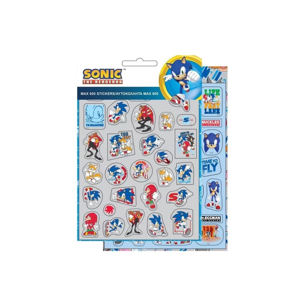 Sonic Kreativset Sonic the Hedgehog 600-teiliges Aufkleberset