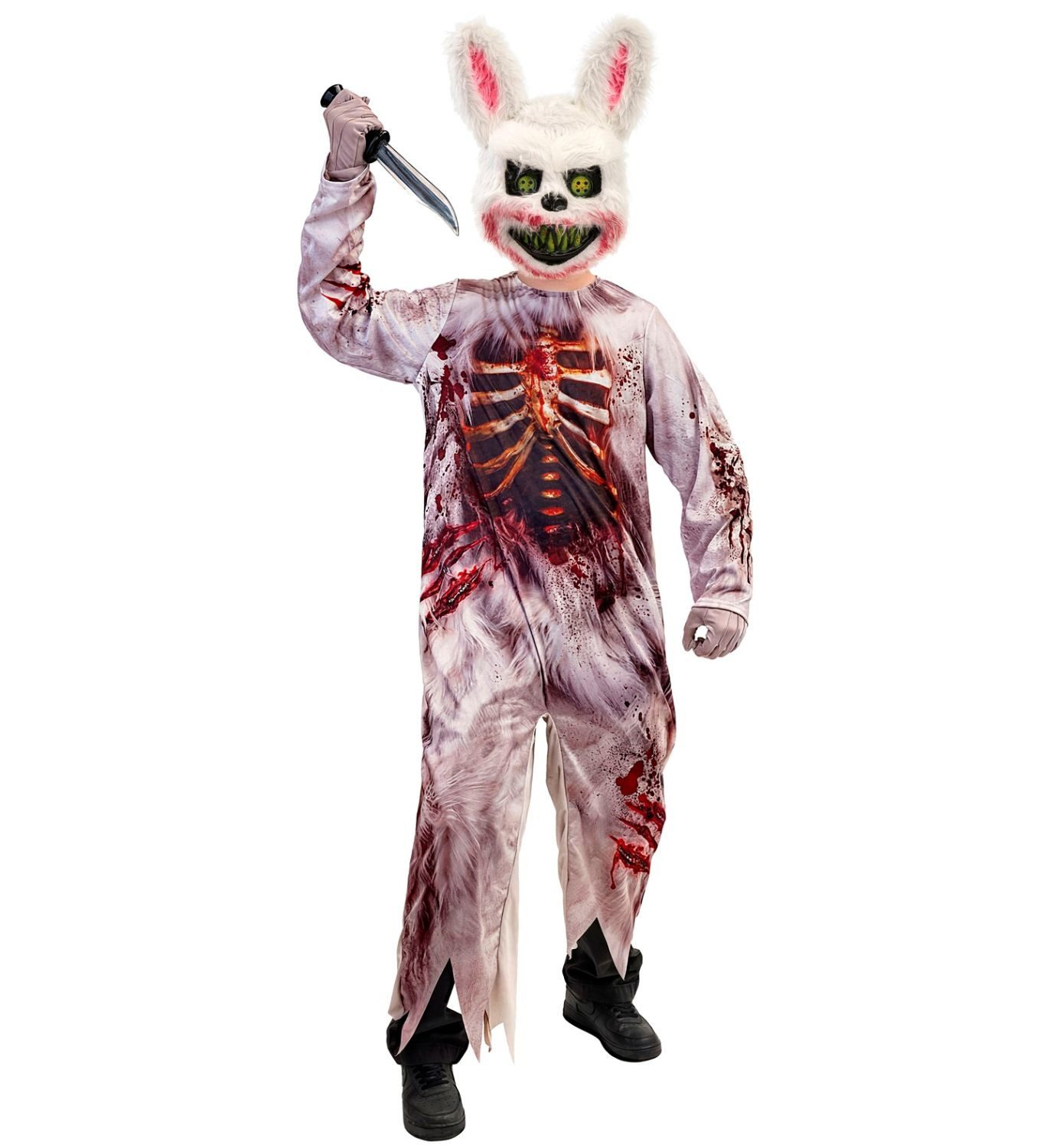 Widmann S.r.l. Hexen-Kostüm 'Zombie Bunny' Kostüm für Kinder, Overall und Mas