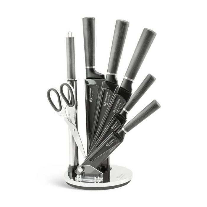 Edenberg Messer-Set 360° Küchenmesser Kochmesser Brotmesser Schneidmesser Messerschärfer