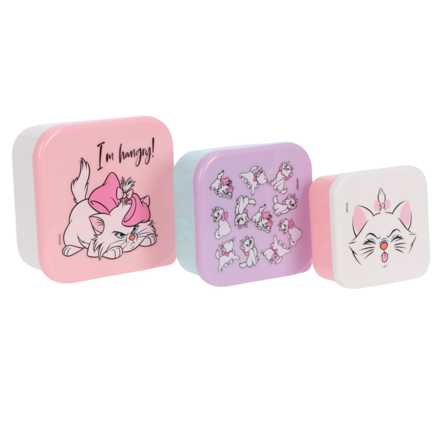 Disney Lunchbox Aristocats 3in1 für Kinder Schule Kindergarten Freizeit und Ausflug, PP, (3-tlg)