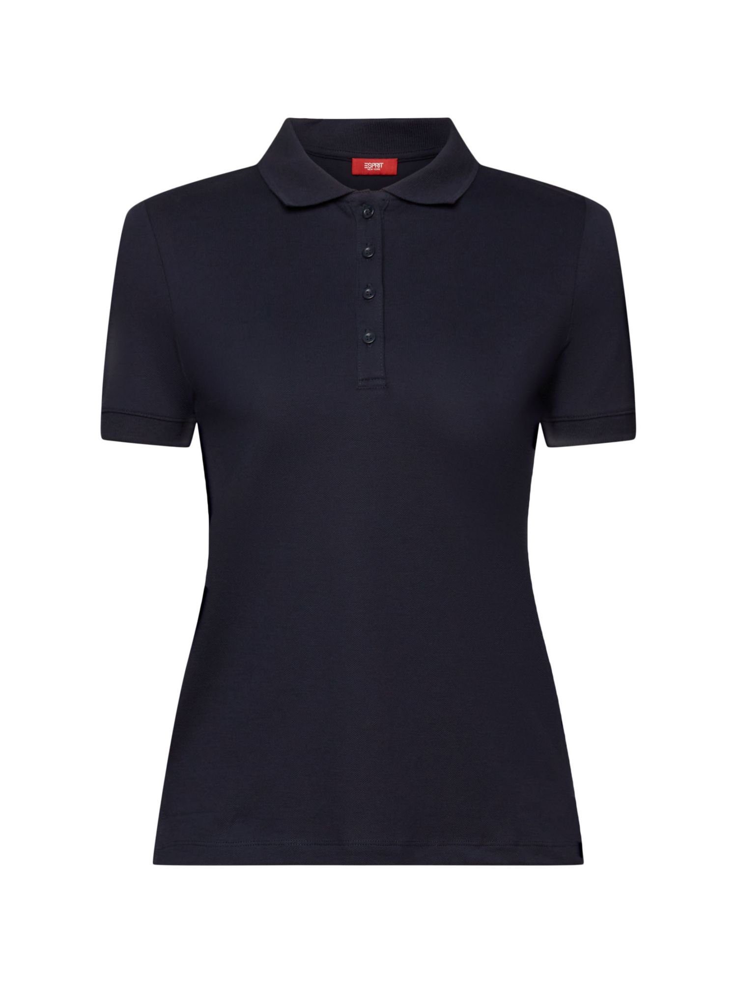 Esprit T-Shirt Charakteristisches Piqué-Poloshirt (1-tlg) NAVY