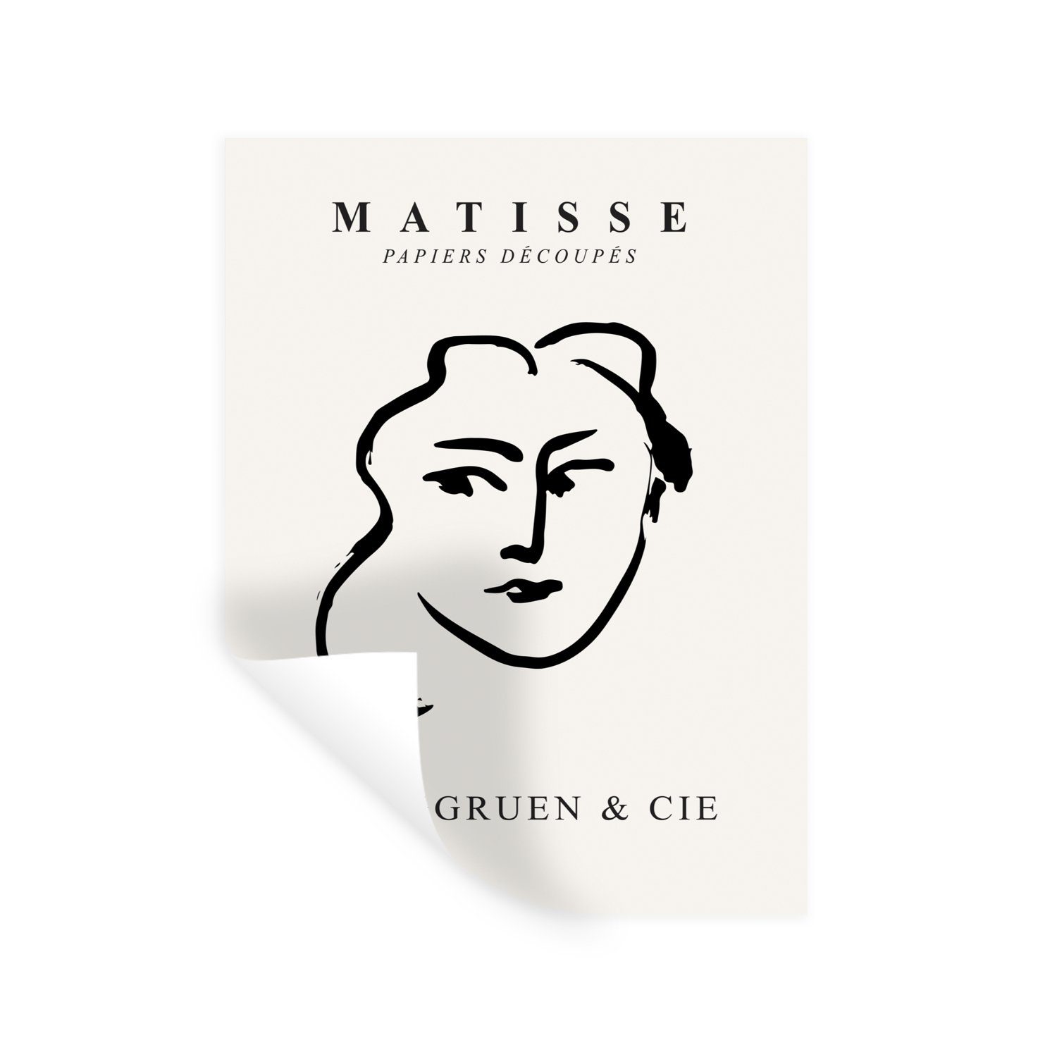 - Abstrakt Matisse - - Wandaufkleber, Schlafzimmer Wandtattoo, Alte Frau Selbstklebend, MuchoWow Wandsticker Wohnzimmer, (1 St), Henri Meister