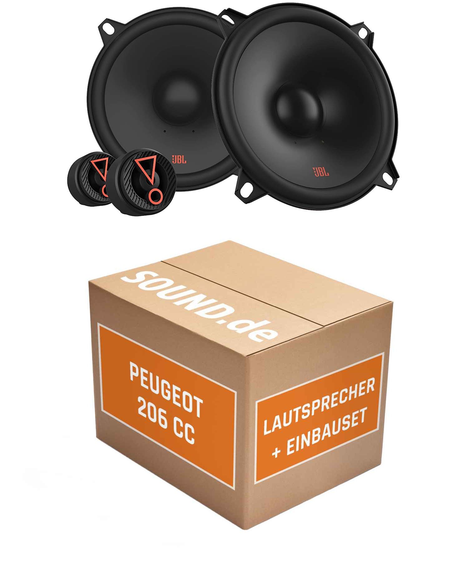 Lautsprecher Boxen Einbauset JBL Stage3 507CF Peugeot 206 CC Auto-Lautsprecher