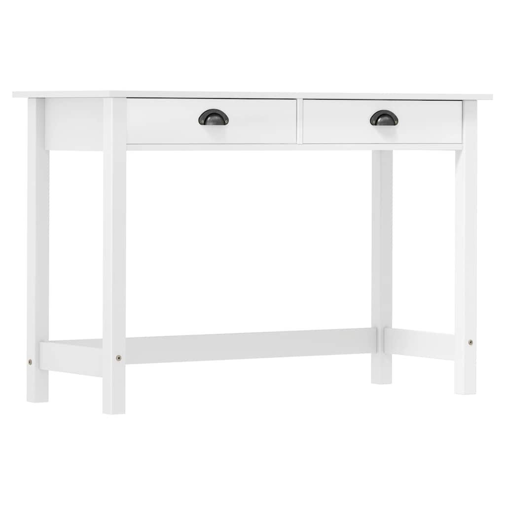 vidaXL Beistelltisch Konsolentisch Hill mit 2 Schubladen 110x45x74 cm Kiefernholz (1-St)