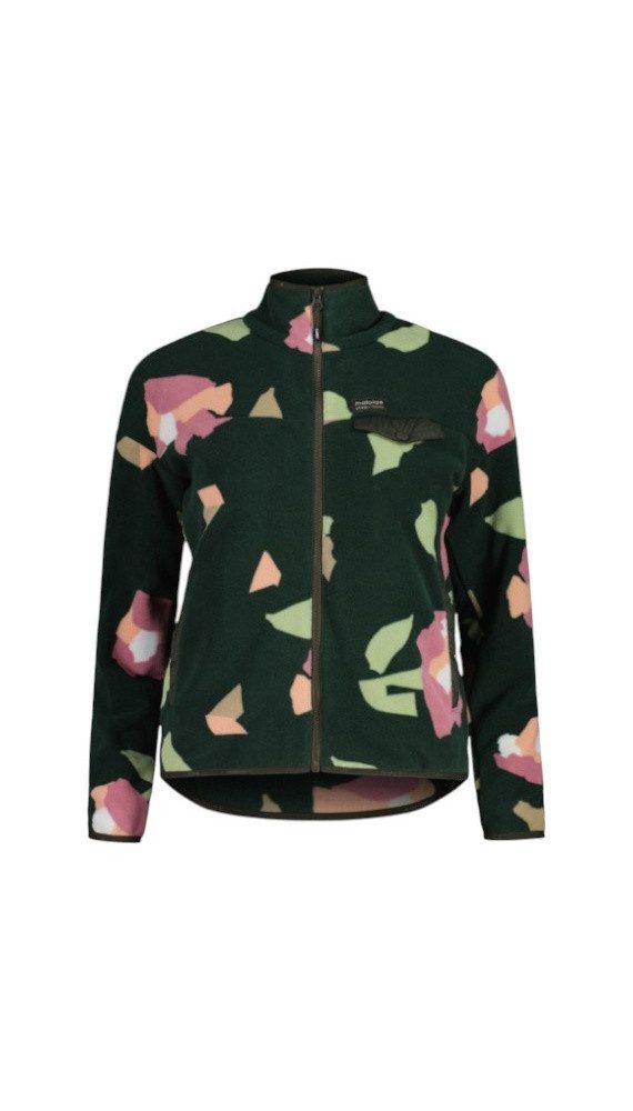 Maloja Fleecejacke Fleecepullover BocanaM Full-Zip grün/blume Damen