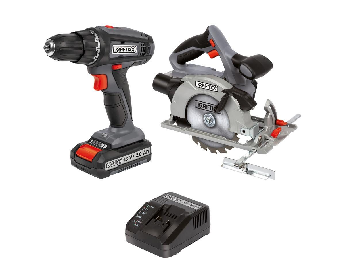 KRAFTIXX® Akku-Schraubendreher KX-AS 18 Li Kit, 1500 U/min, 40 Nm, (Set, 5-tlg), inkl. 2,0Ah Akku, kompatibel mit Einhell Power X-Change Akkusystem