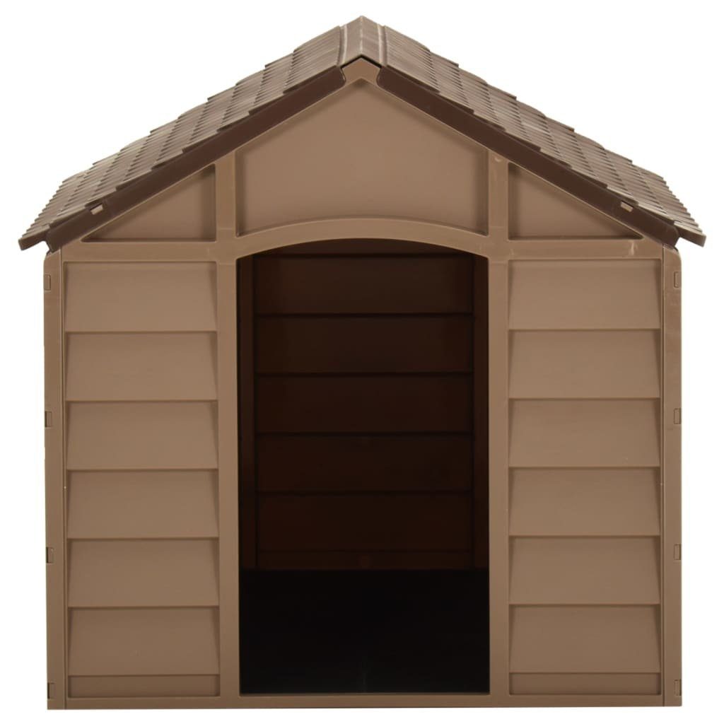 vidaXL Hundezwinger 71 x 715 x 68 cm Hundehütte Braun 71x71,5x68 cm Kunststoff