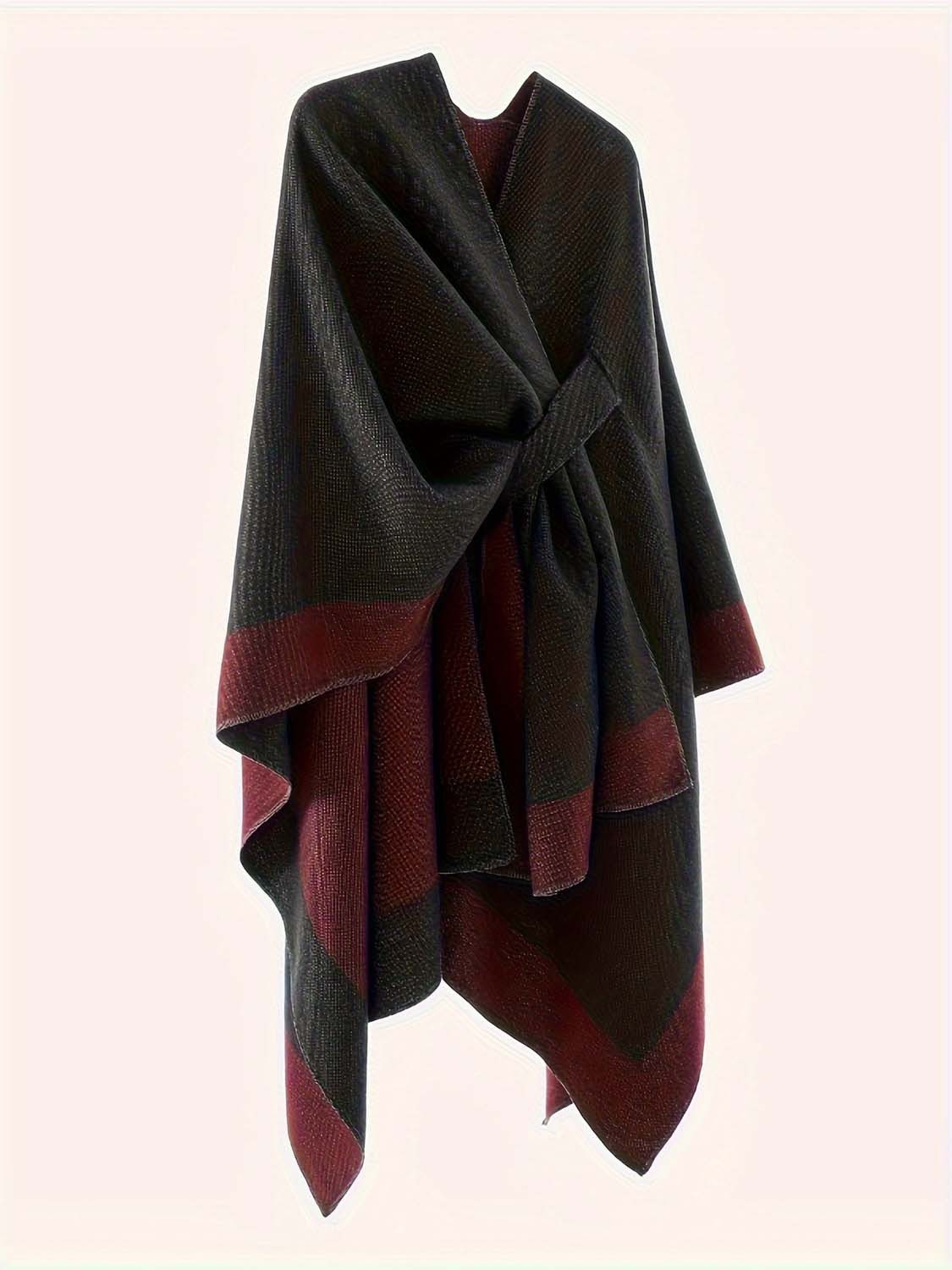Oemmn Poncho Damen Schal,Poncho,Wärmender Schal für alle Jahreszeiten
