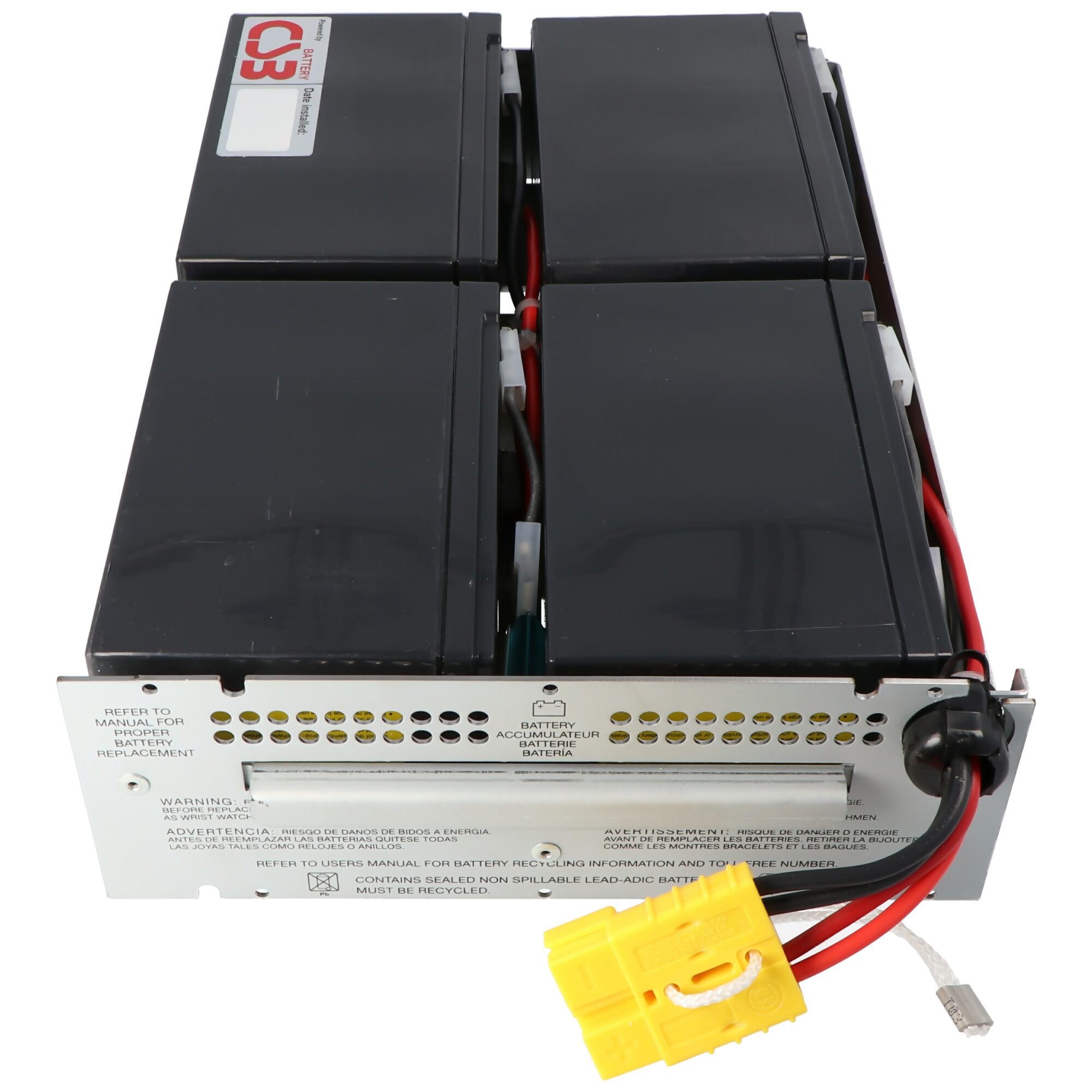 CSB Nachbau Akku exakt passend für den APC-RBC24 Akku vormontiert mit Kab Akku 7200 mAh (12,0 V)