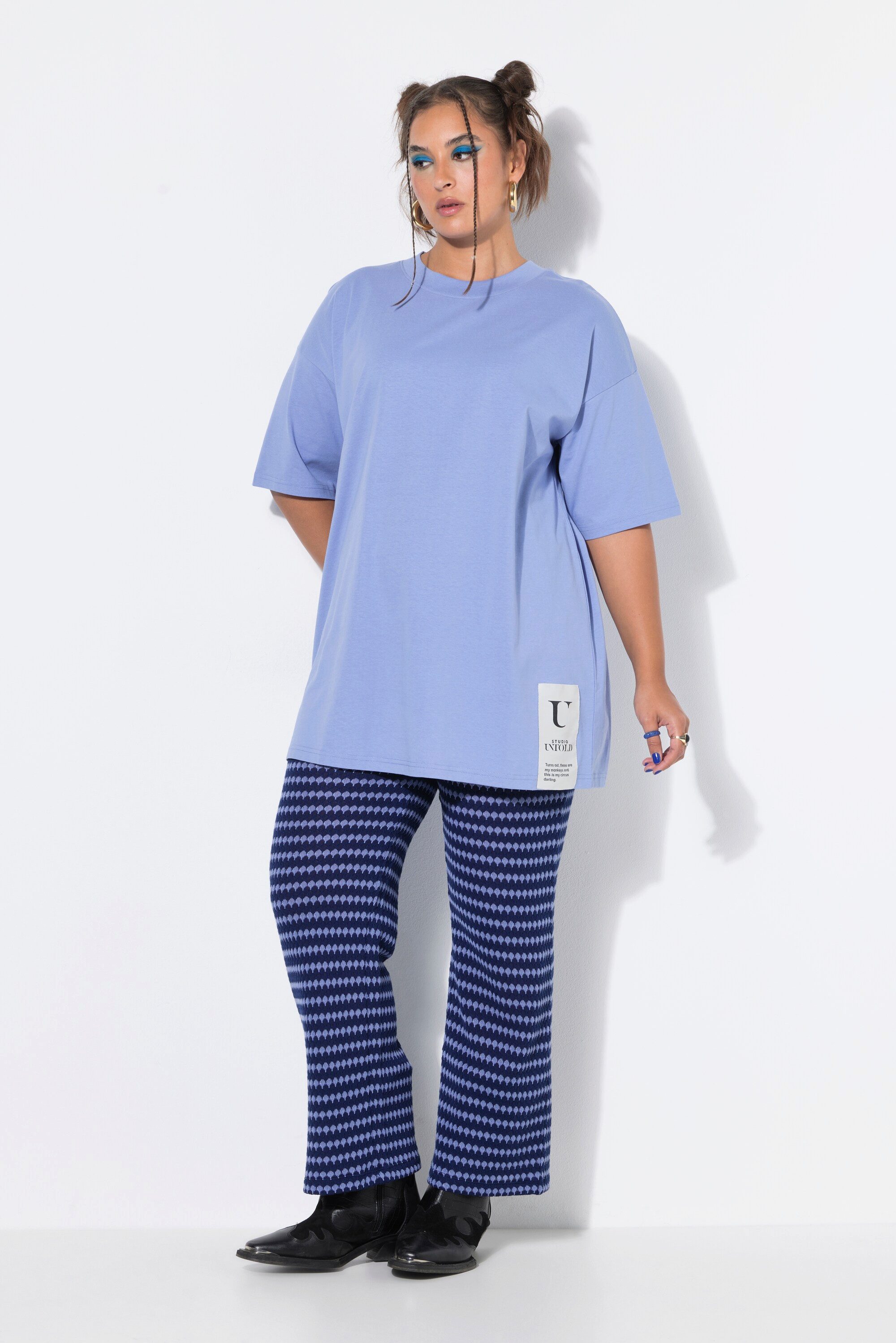 Studio Untold T-Shirt T-Shirt oversized Saumpatch Halbarm