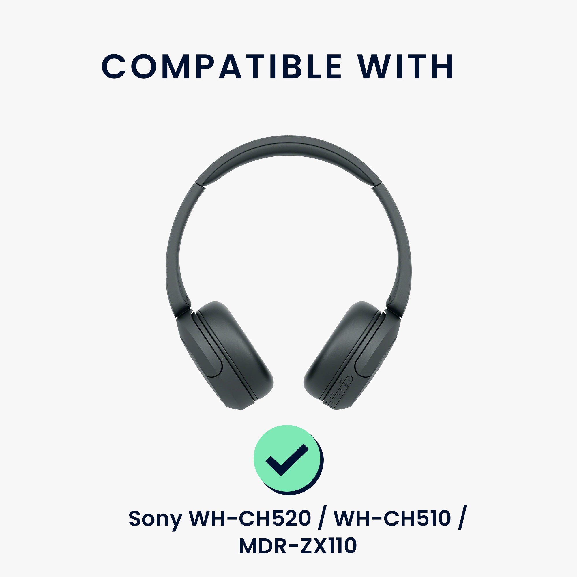 kwmobile Tablet-Hülle kwmobile Hülle kompatibel mit Sony WH-CH520 / WH-CH510 / MDR-ZX110, Hülle für Sony WH-CH520 / WH-CH510 / MDR-ZX110 Tasche - Case aus Cord – Bild 2 von 5