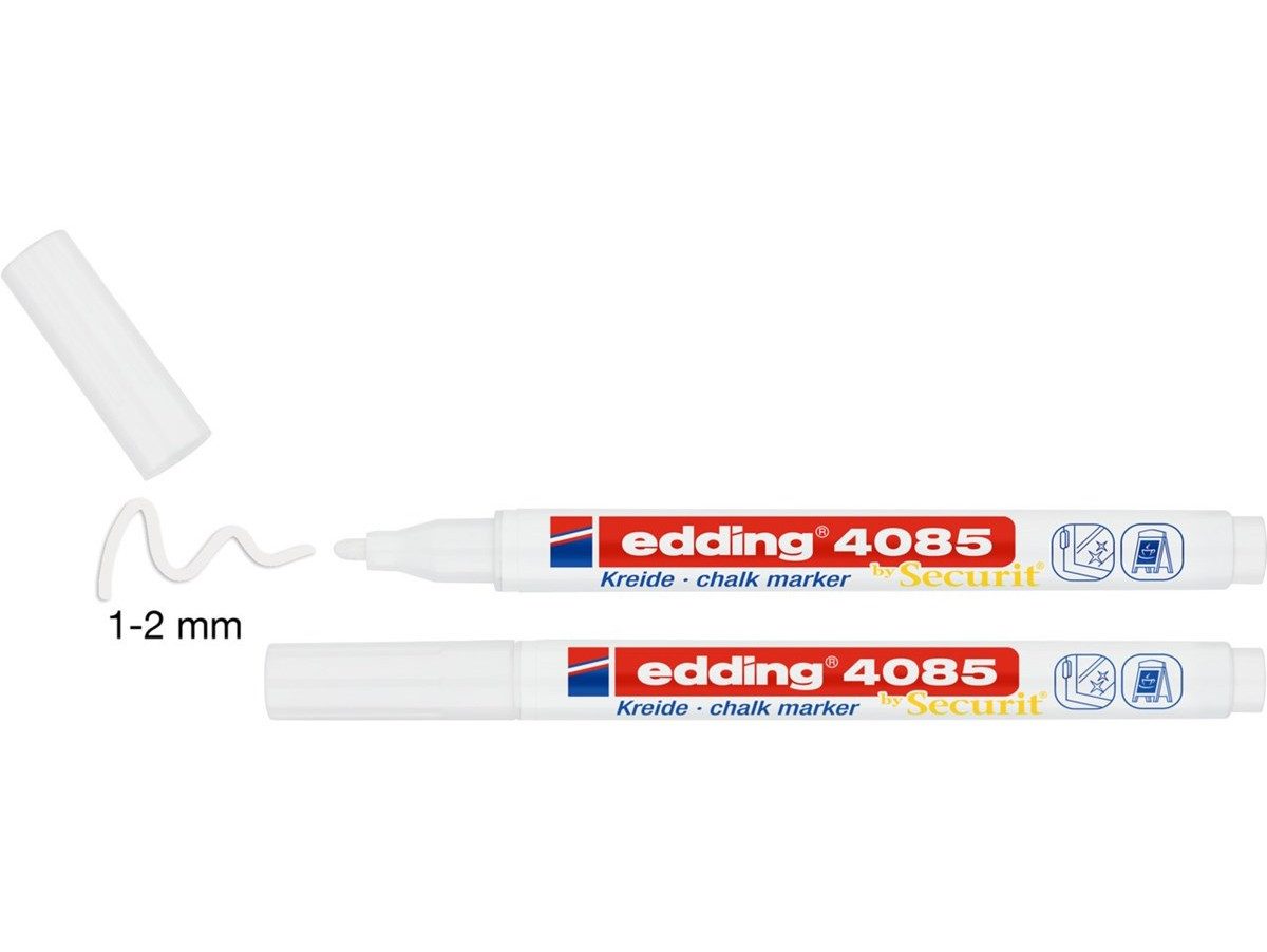 edding Kreidemarker Kreidemarker 4085 für Fenster und Tafeln 2er Set, lichtecht