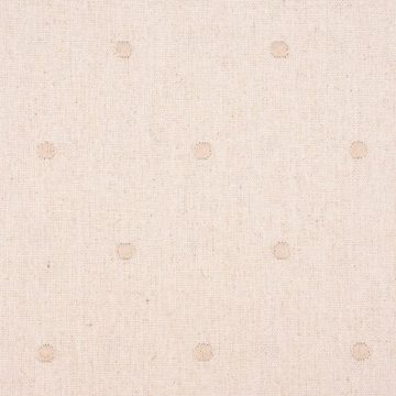 SCHÖNER LEBEN. Stoff Stickereistoff Viskose Leinen Stickerei Punkte natur 1,25m breit, atmungsaktiv