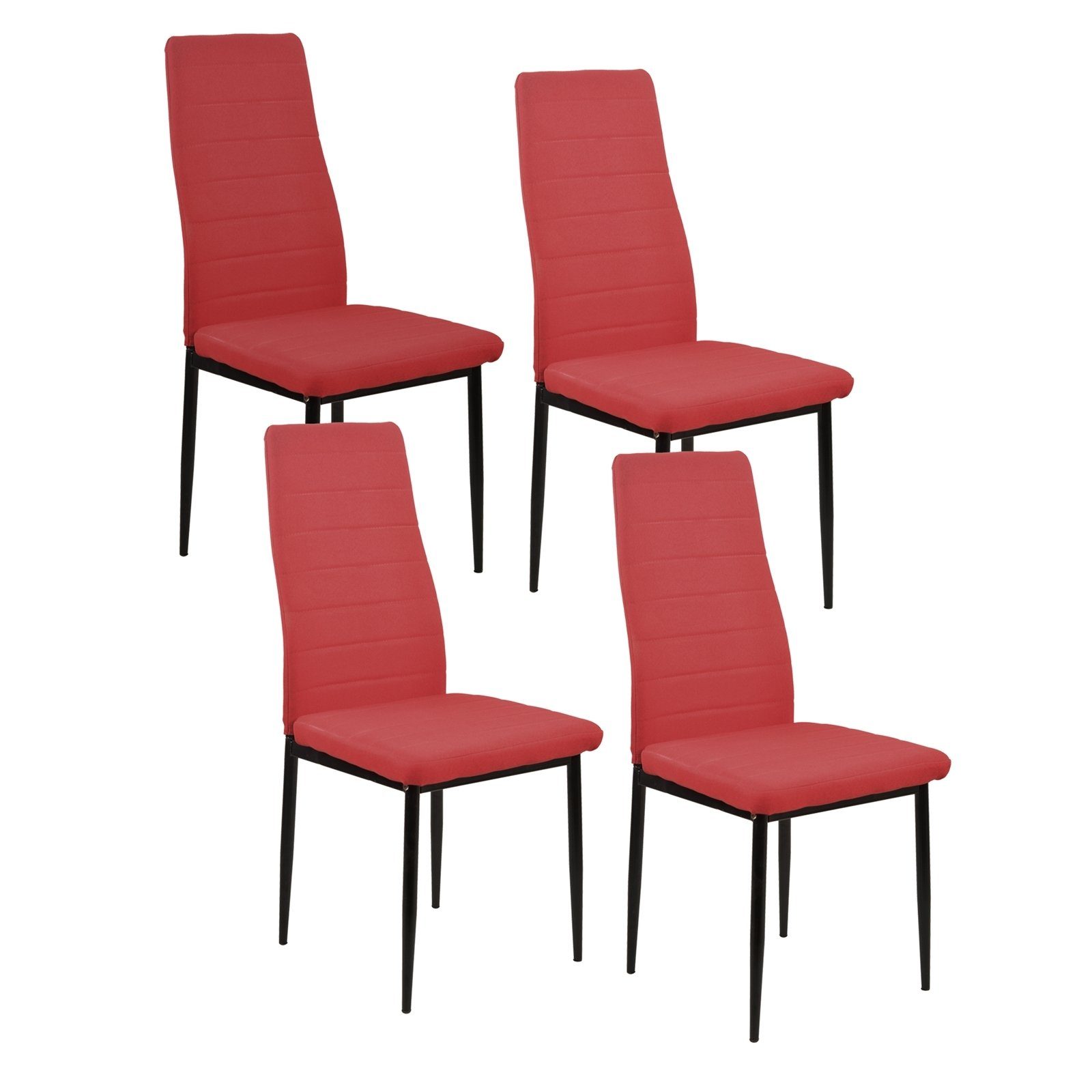 HTI-Living Esszimmerstuhl Stuhl Memphis Webstoff 4er-Set (Set, 4 St), Esszimmerstuhl Rot