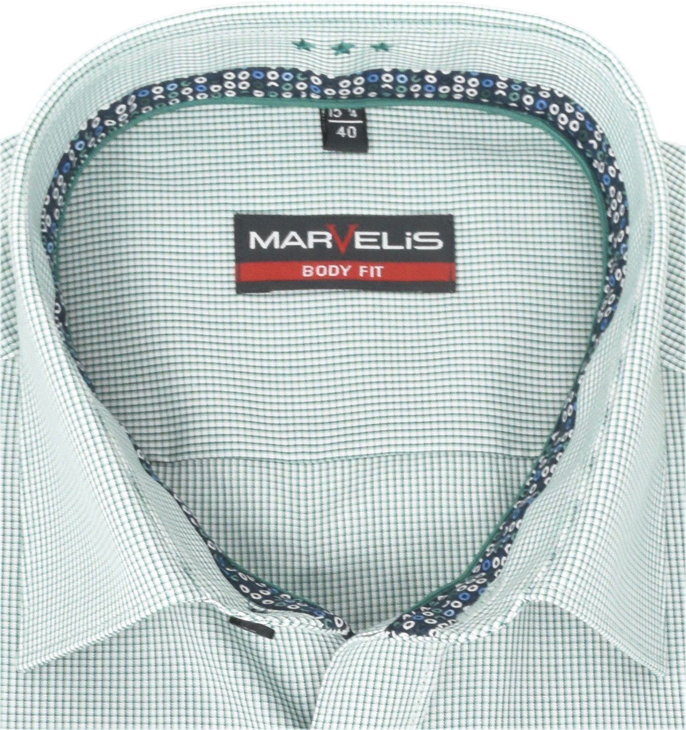 MARVELIS Businesshemd BODY FIT - Businesshemd enge, stark taillierte Schnittführung