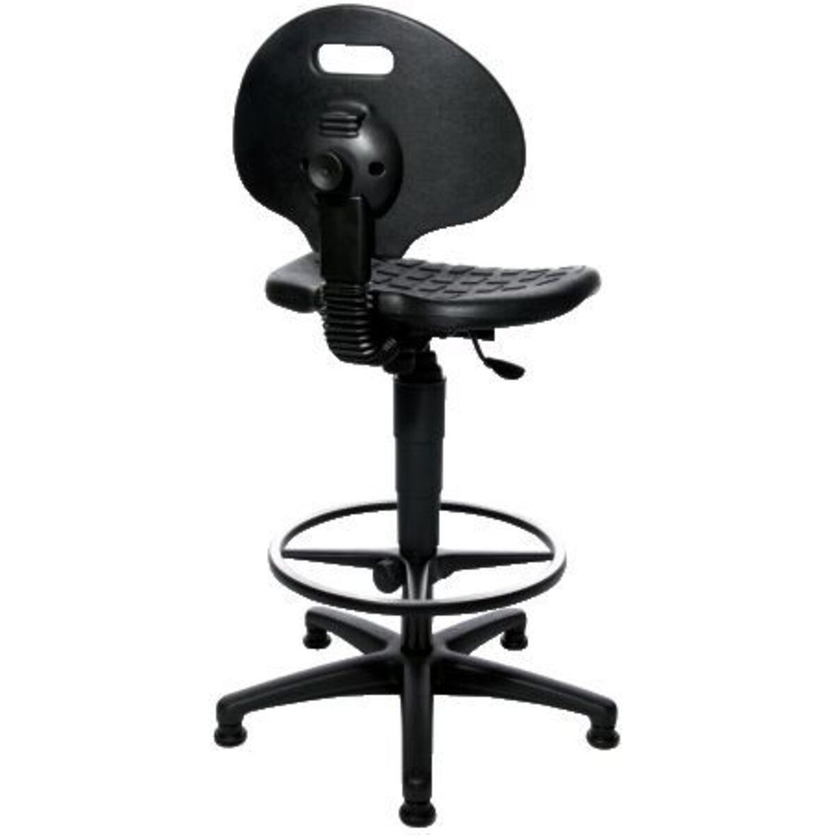 TOPSTAR Drehstuhl Arbeitsstuhl TEC 20 Counter - mit Fußring schwarz.