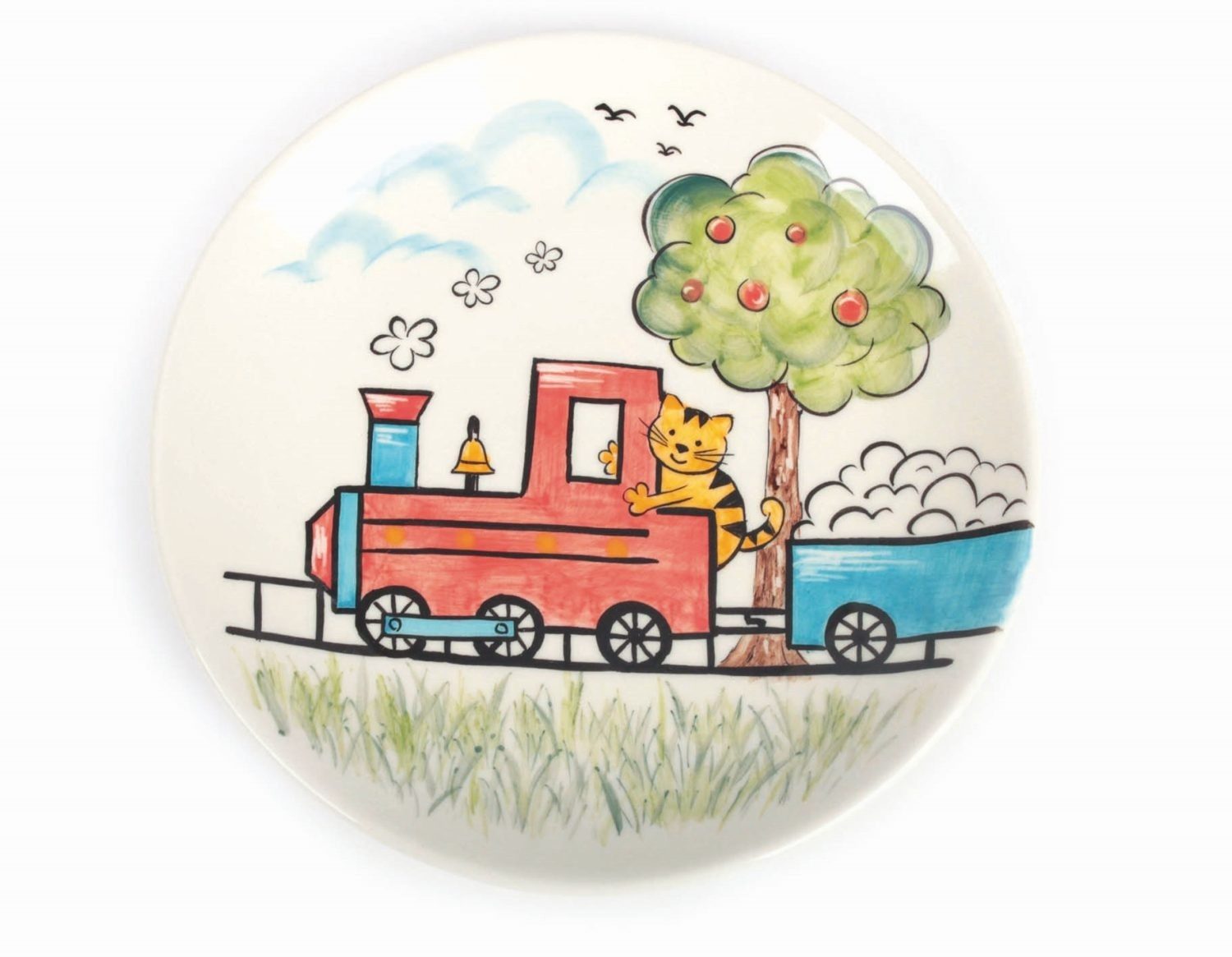 El Puente Dessertteller Kinderteller "Unterwegs", Handmade, Fair Trade