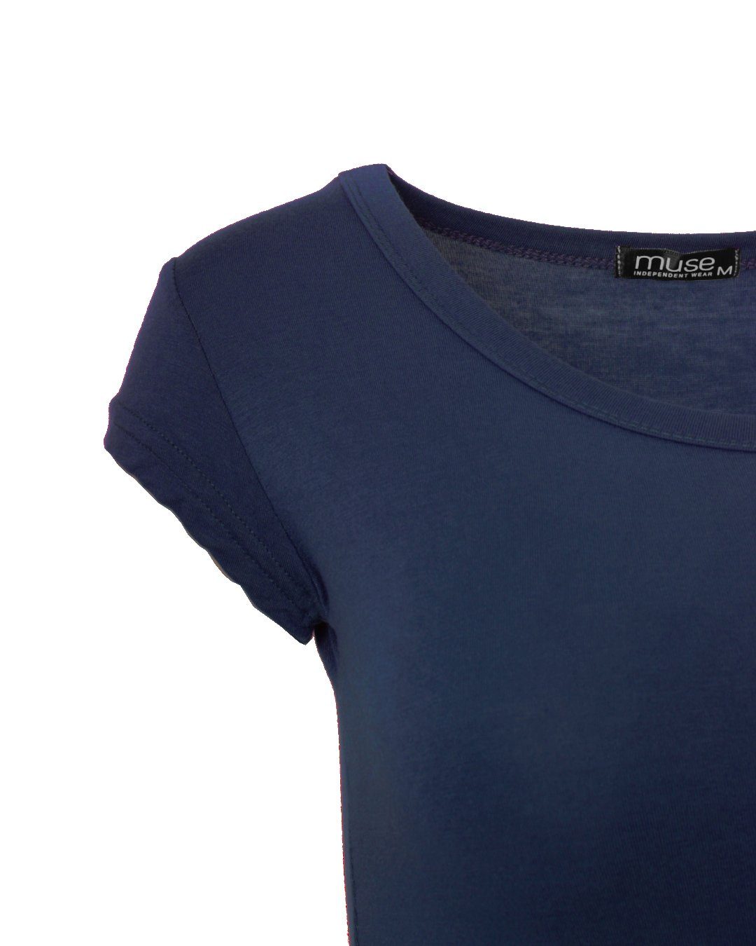 Muse T-Shirt T-Shirt Kurzarm Skinny Basic 1001 dunkelblau Fit