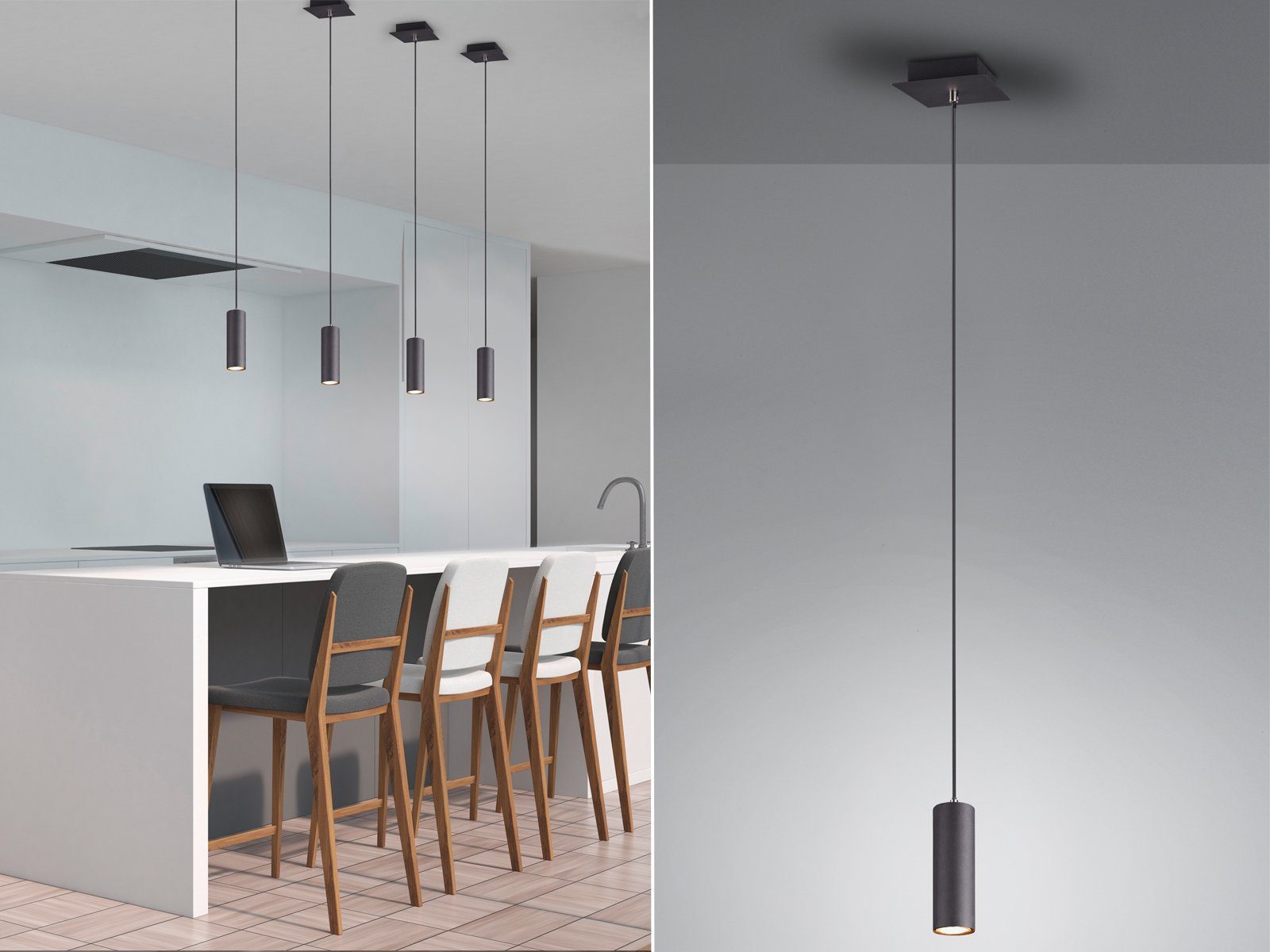 TRIO Leuchten LED Pendelleuchte, Dimmfunktion, LED wechselbar, Warmweiß, kl günstig online kaufen