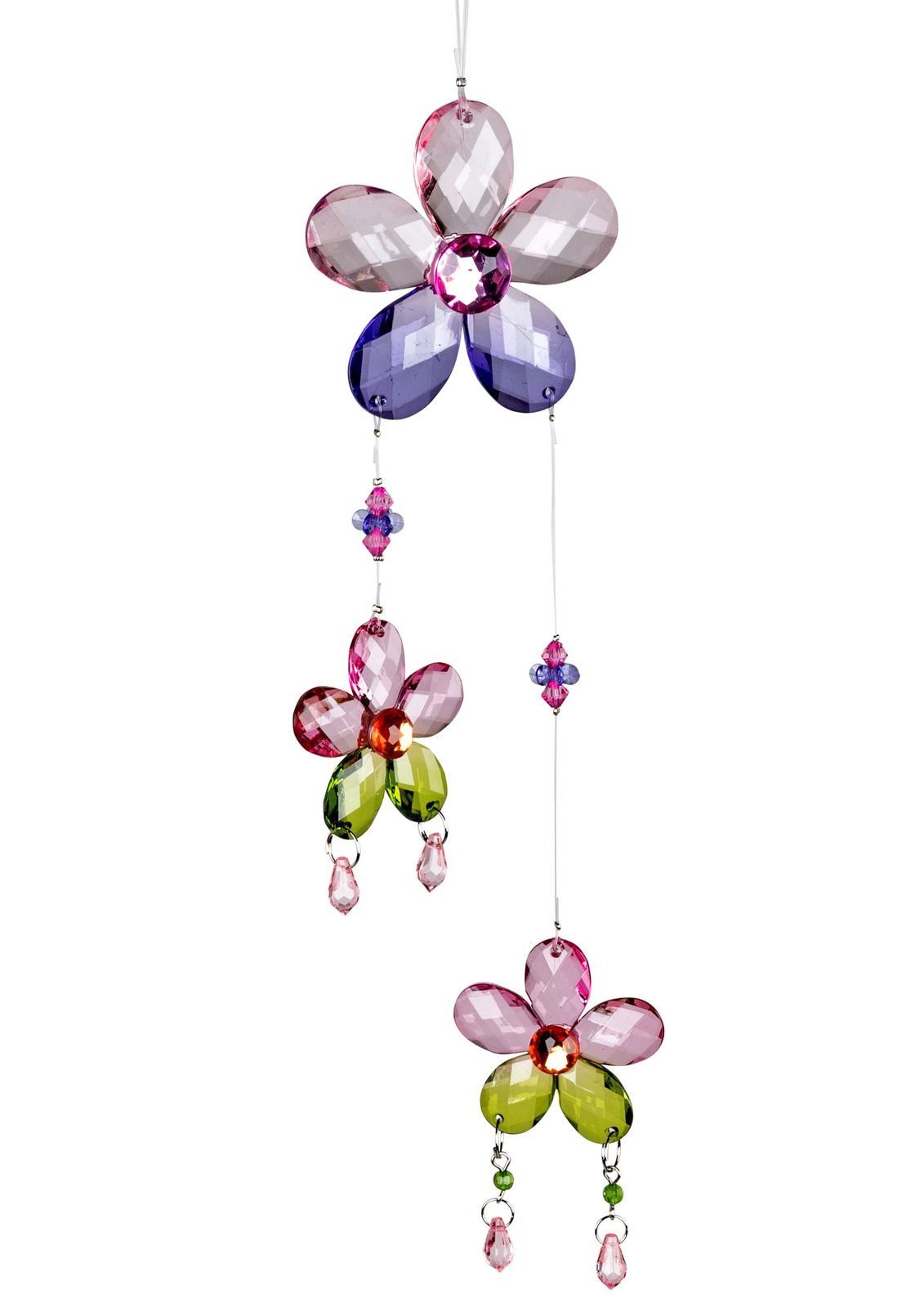 formano Hängedekoration 2er Set Girlande Blumen 28 cm Fensterdeko Hänger hängend (2-er Set)