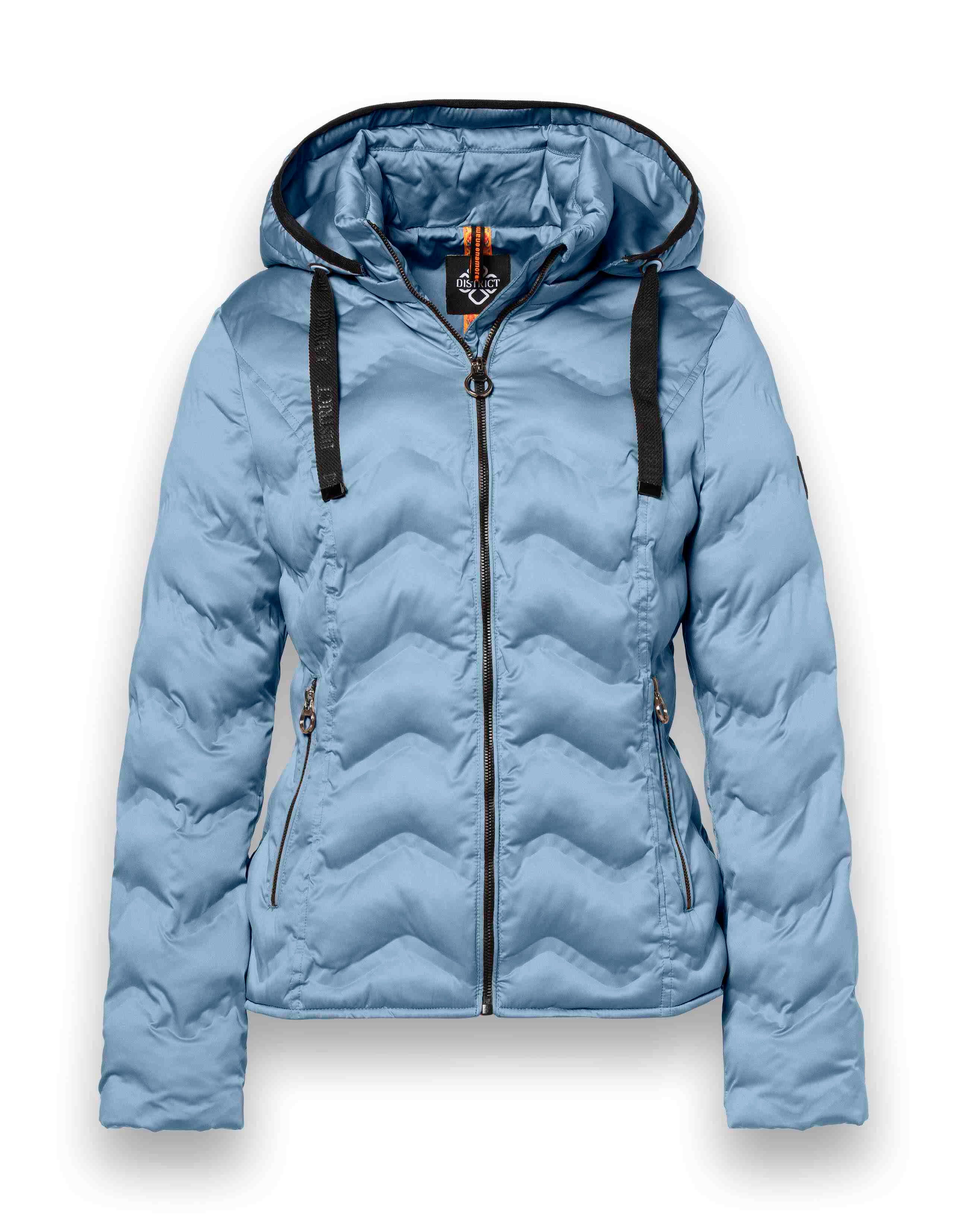 District Winterjacke Snowbird (mit Kapuze, wasserabweisend) hellblau Damen