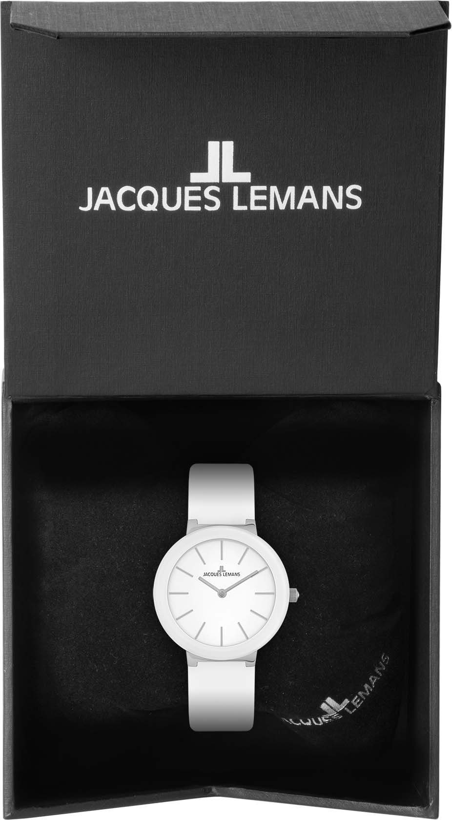 Jacques Lemans Quarzuhr Monaco 42-9B, Armbanduhr, Damenuhr, Crystexglas, Lederarmband