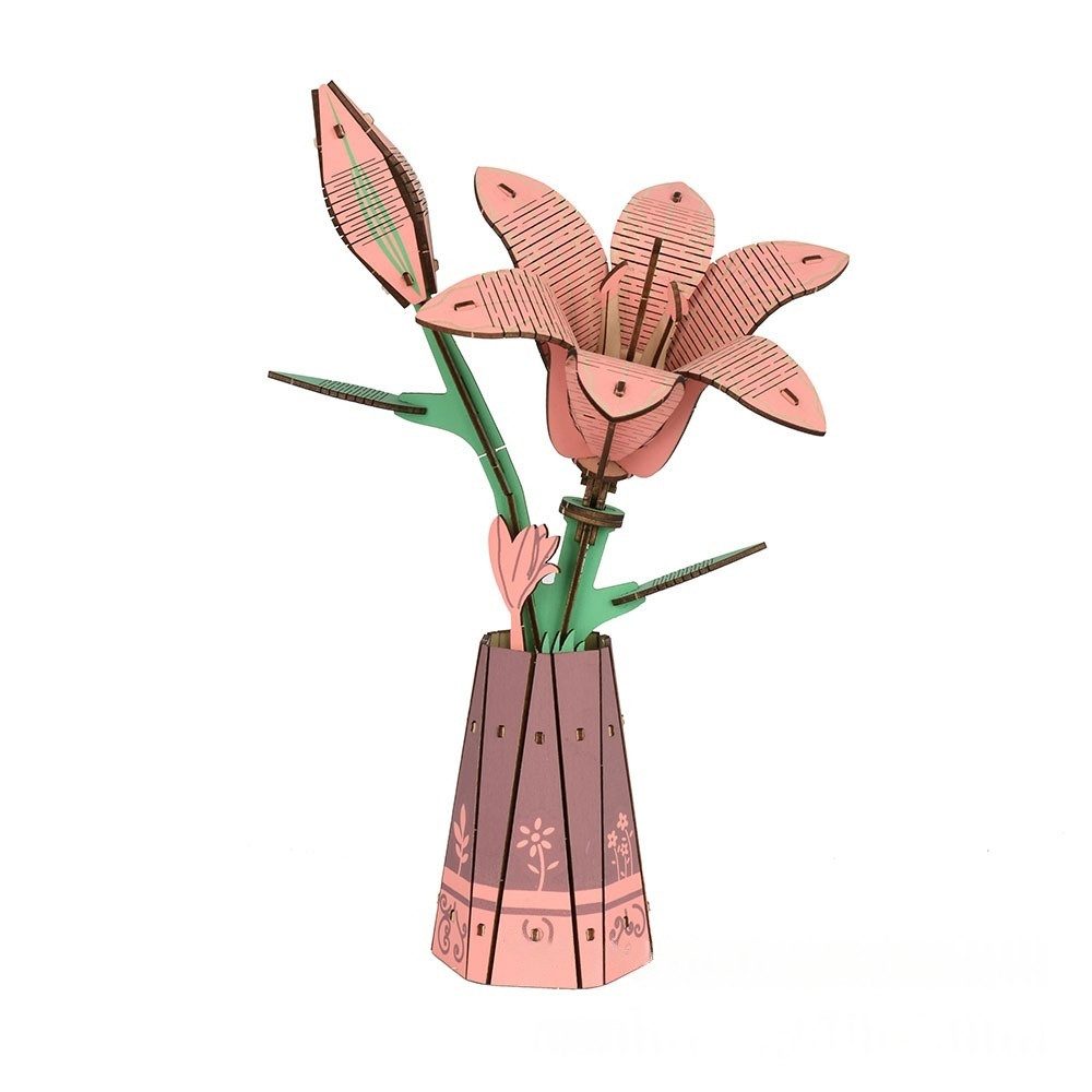 Coonoor 3D-Puzzle 3D Holz Blumen Puzzle,Künstliche Ewige Blüten DIY Modellbausätze, Puzzleteile, Für Valentinstag, Muttertag Und Weihnachte