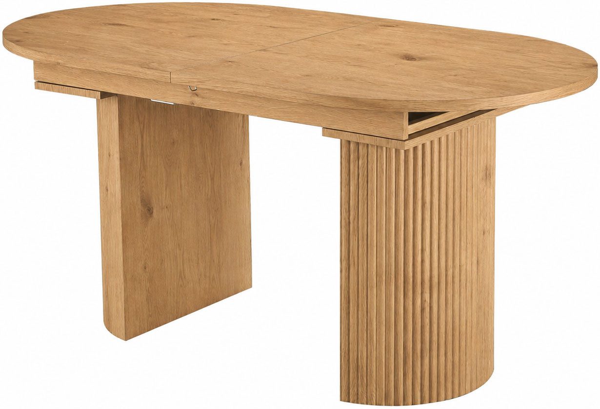 OTTO home Esstisch Gartempe, ausziehbar 160-210 cm, Synchronauszug, inkl Einlegeplatte, Breite 90cm