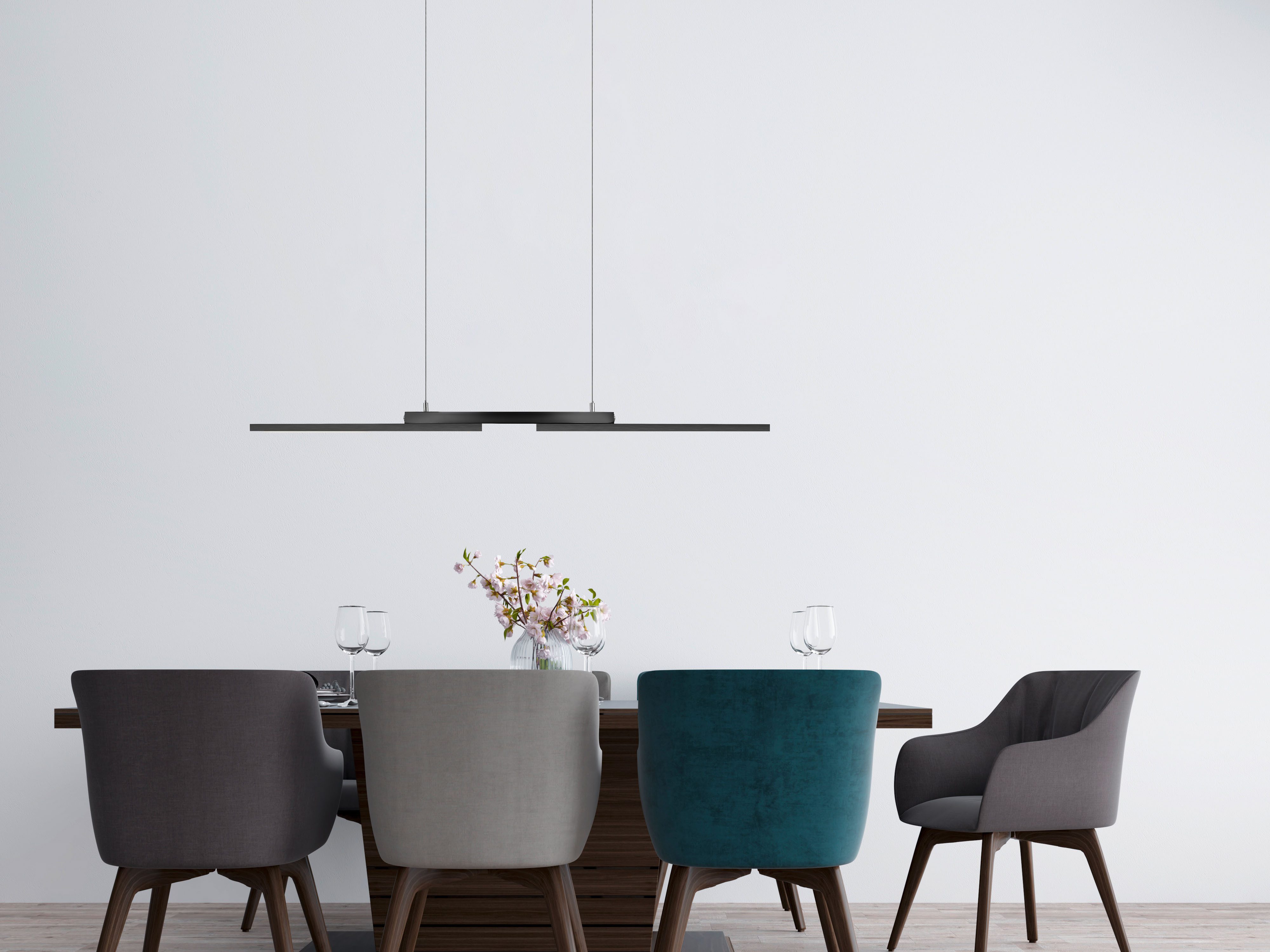 HELL höllisch gutes Licht LED Pendelleuchte MORE, LED fest integriert, warmweiß - kaltweiß, Tastdimmer, 3-Stufen CCT, Stufenlos höhenverstellbar