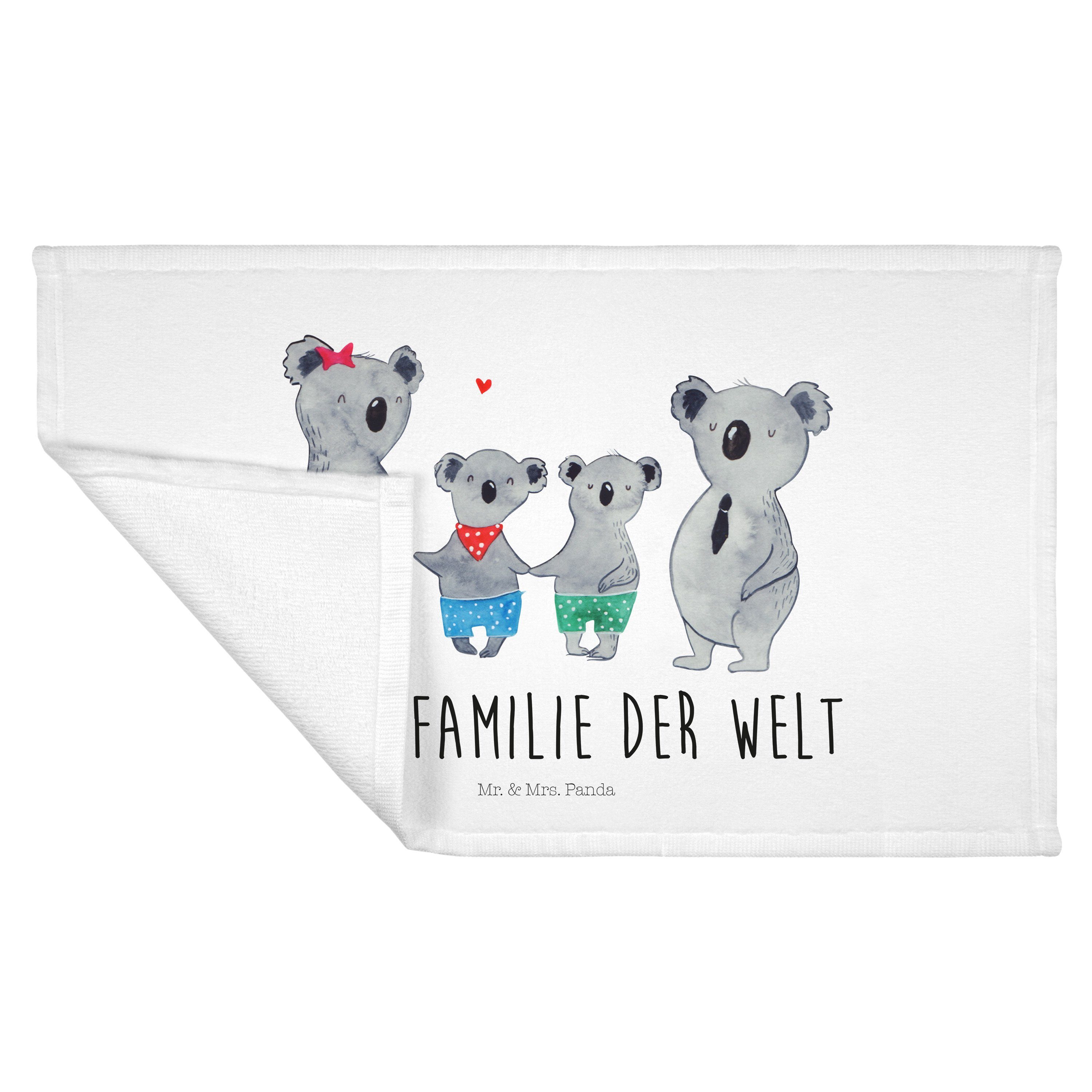 zwei Sport Reisehandtuch, (1-St) Mrs. Mr. Handtuch, Familie - - Geschenk, Handtuch Panda Koala & Weiß