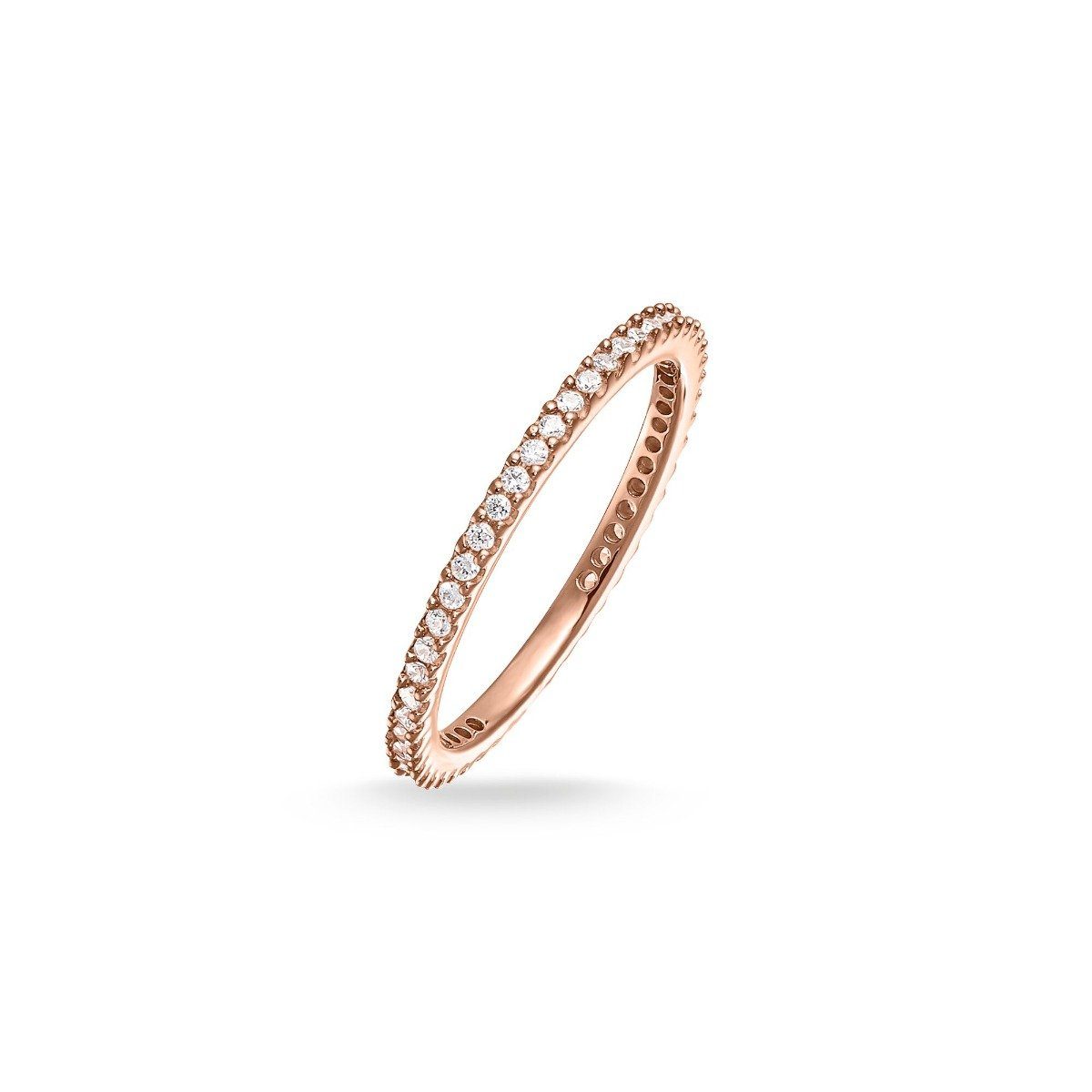 THOMAS SABO Fingerring TR1980-416-14 Eternityring Damen Pavé Silber Rosé Vergoldet Gr. 44